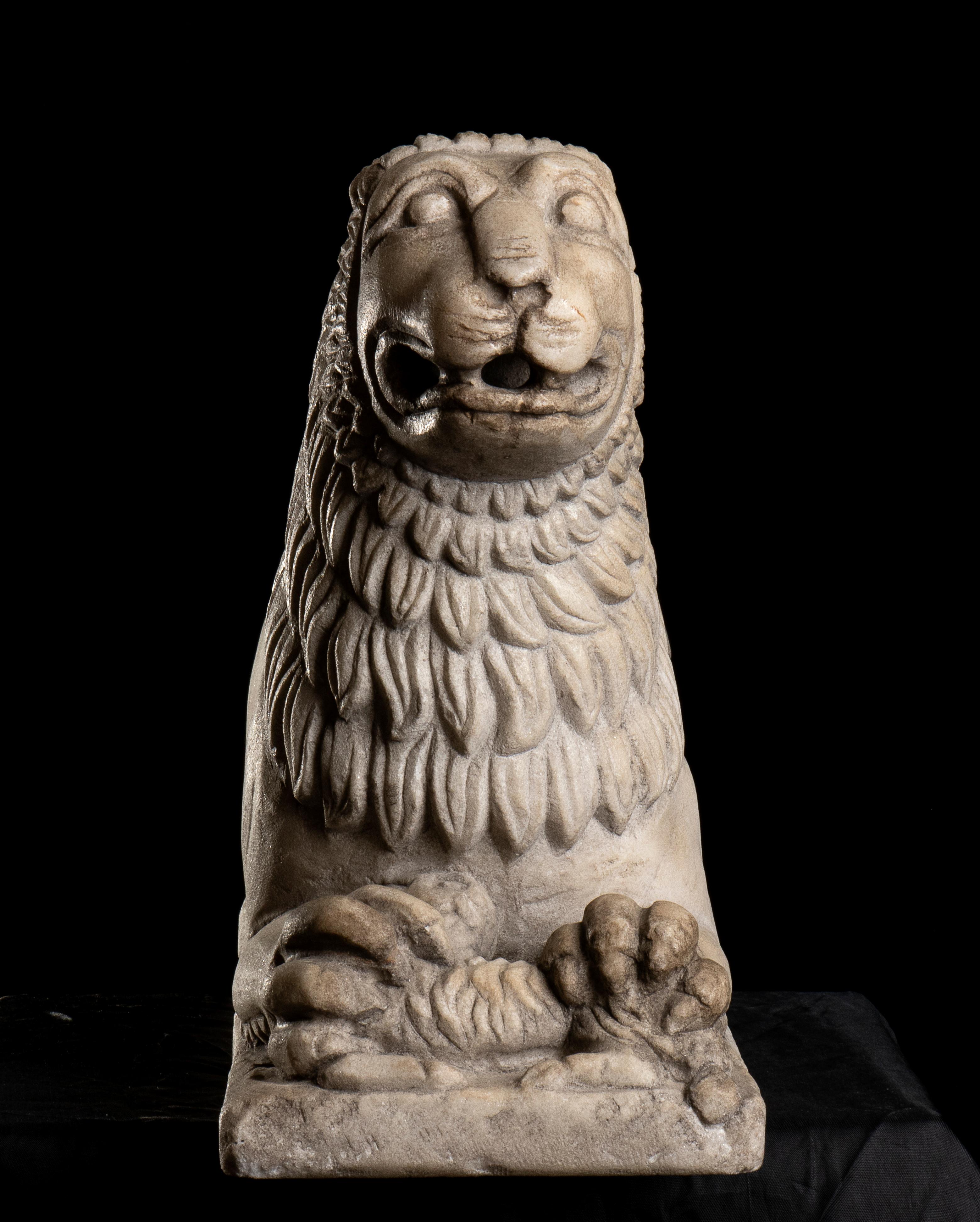 medieval lion statue
