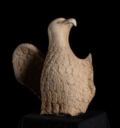 White Marble Sculpture of The Imperial Eagle, Symbol of the Roman Empire 