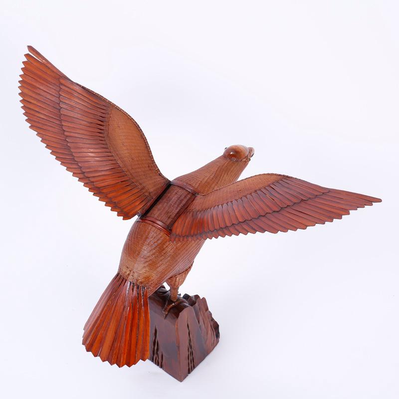 Scultura di uccelli in vimini in vendita 1