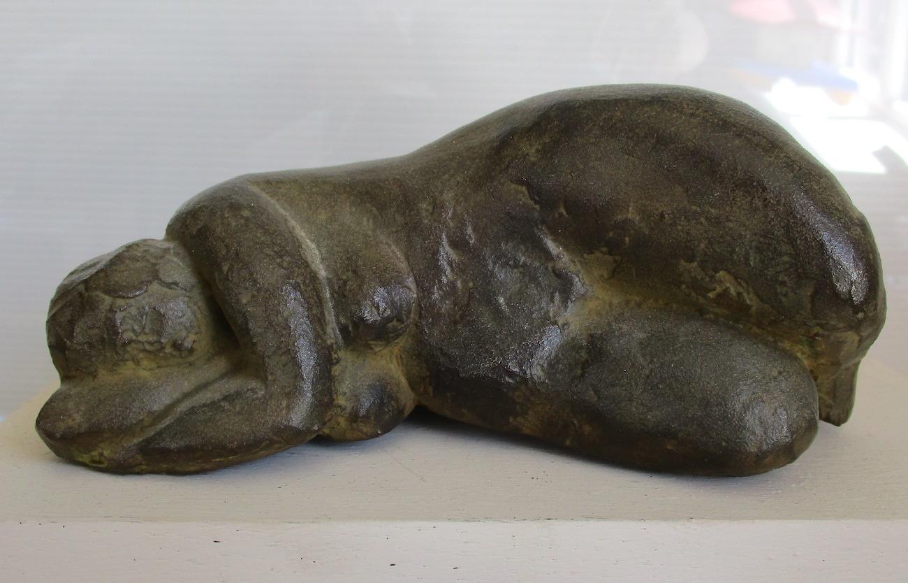 Unknown Figurative Sculpture - Woman sleeping