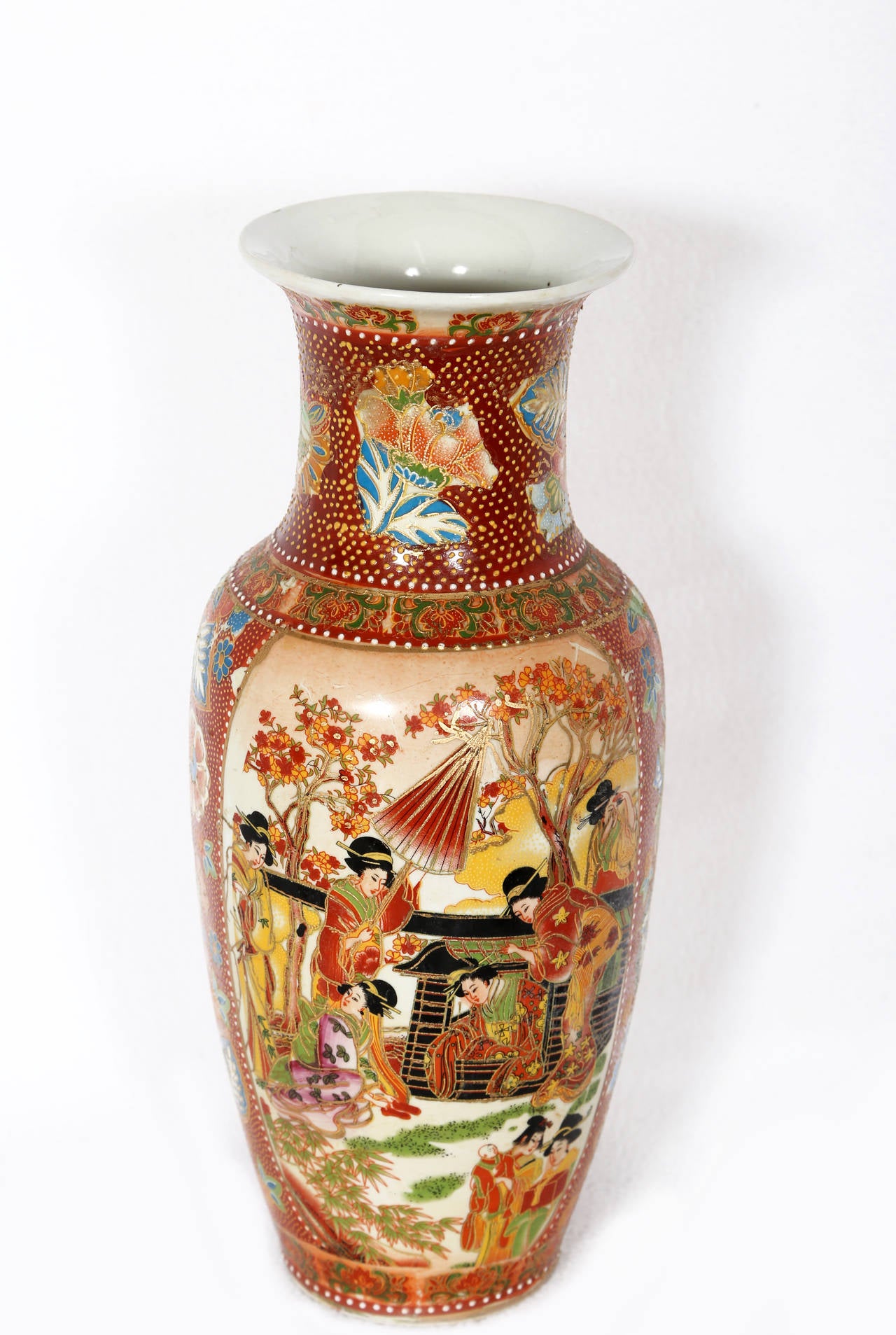 Women in the Garden, Porcelain Vase