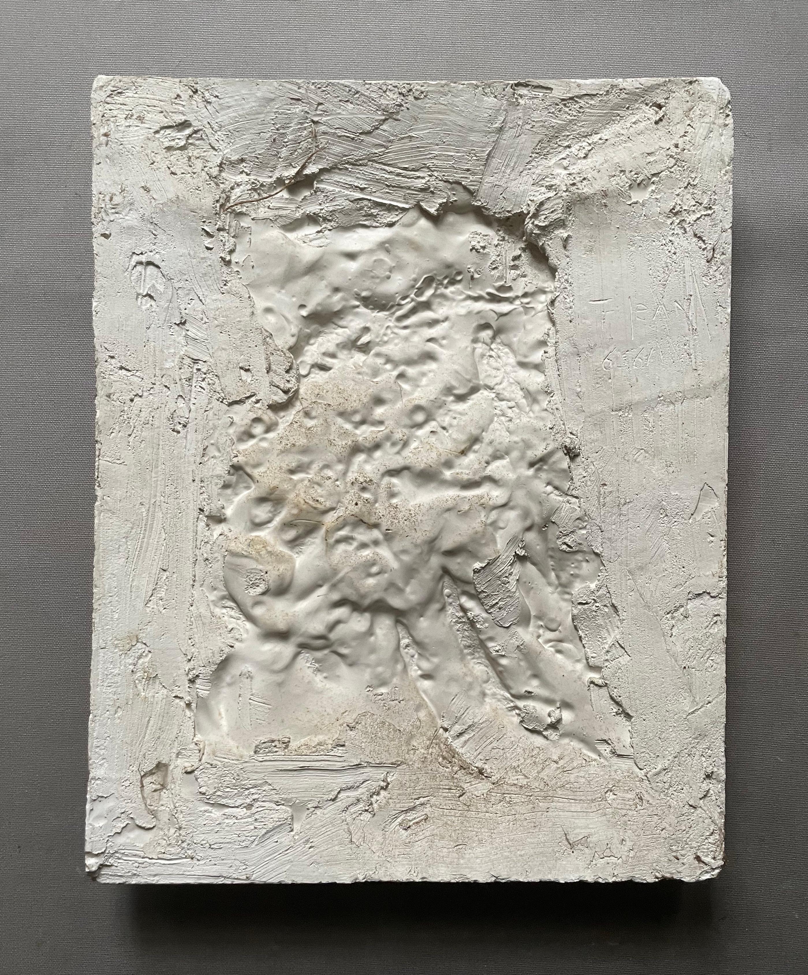Young Man In Profile, Bas Relief In Plaster, Early 20th Century 4