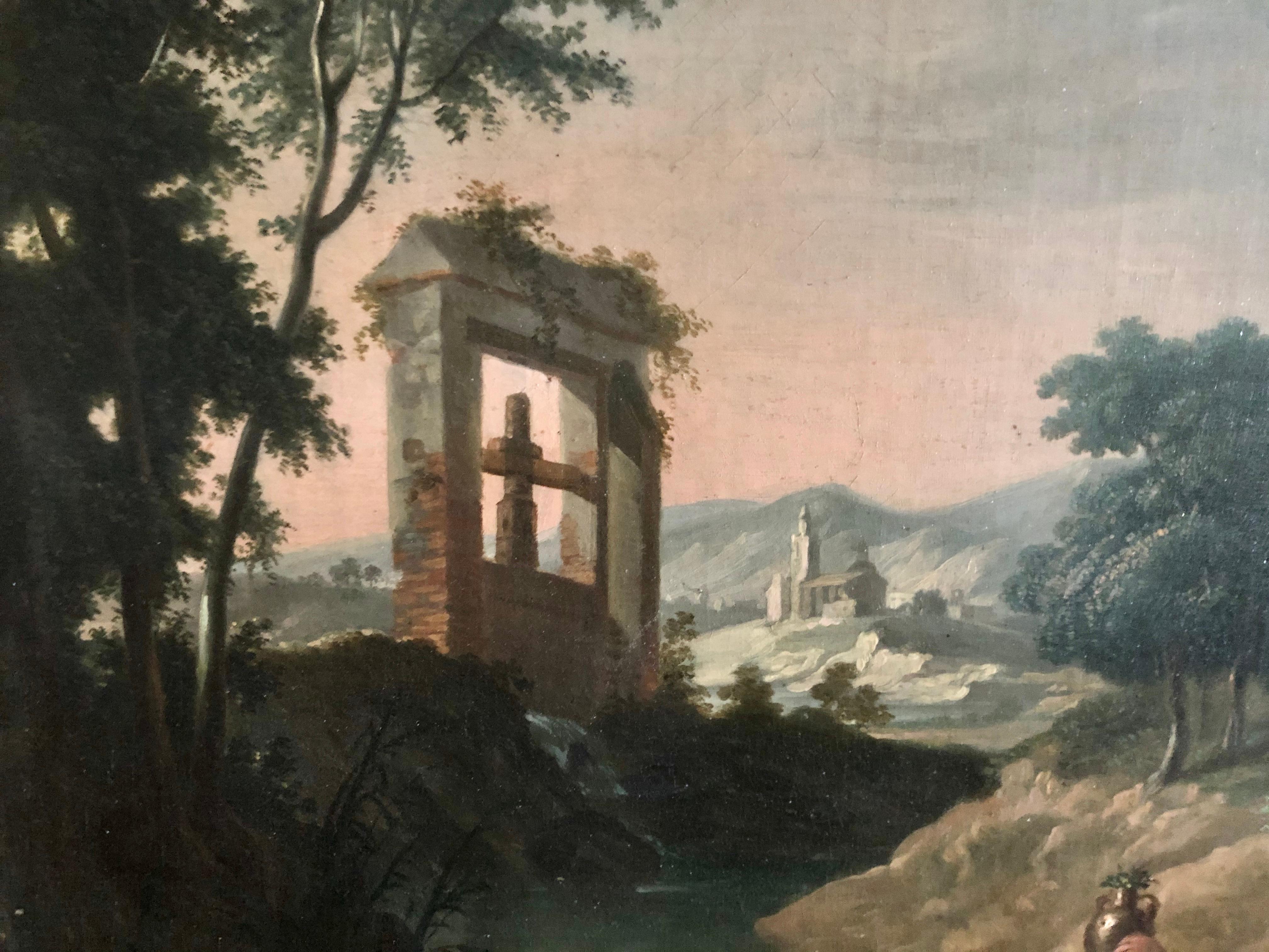18th Century and Earlier Unknown Spanish Artist, 18th Century, “A pastoral scene”