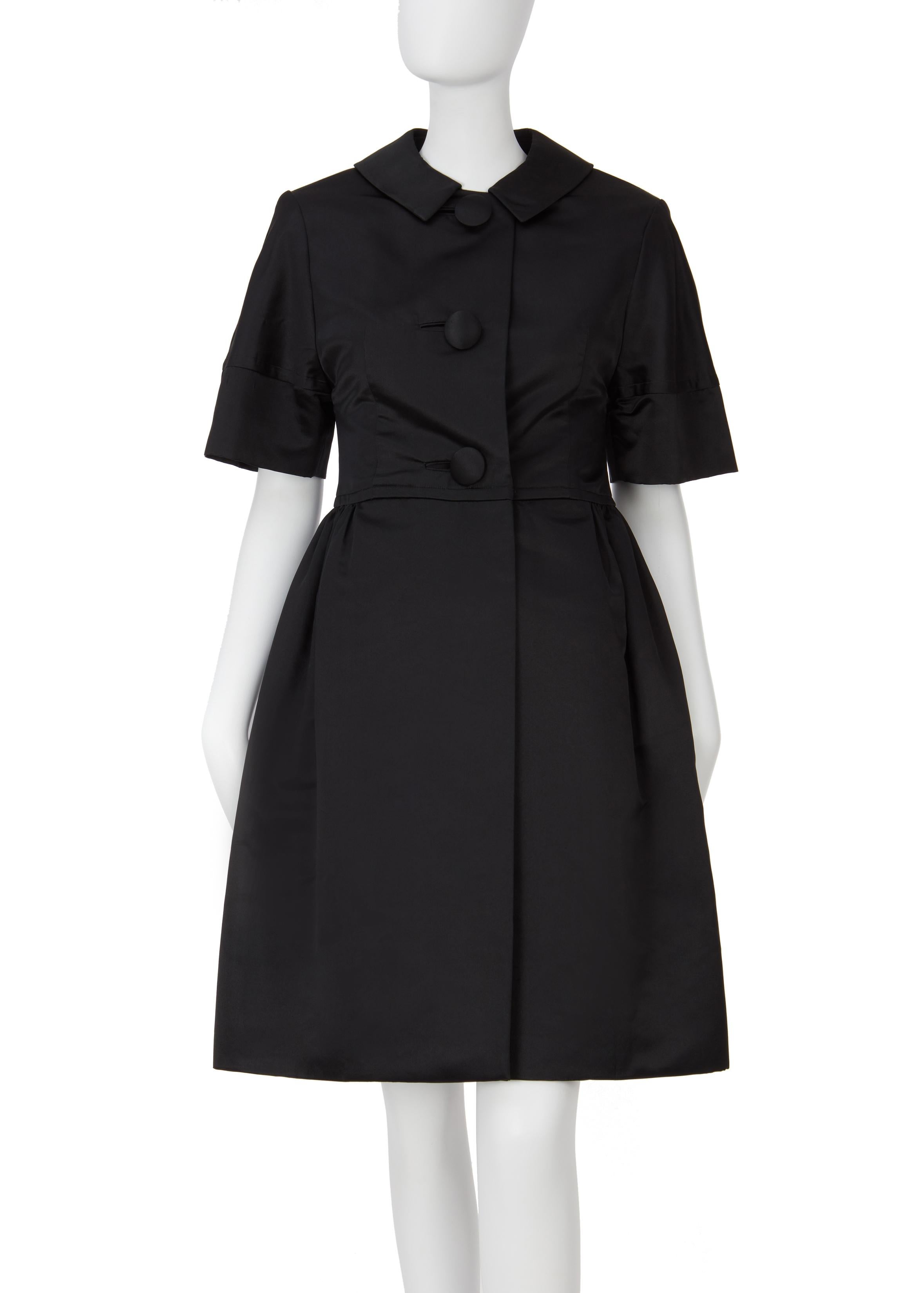 Black Unlabelled Dior black cocktail dress, circa 1956 For Sale