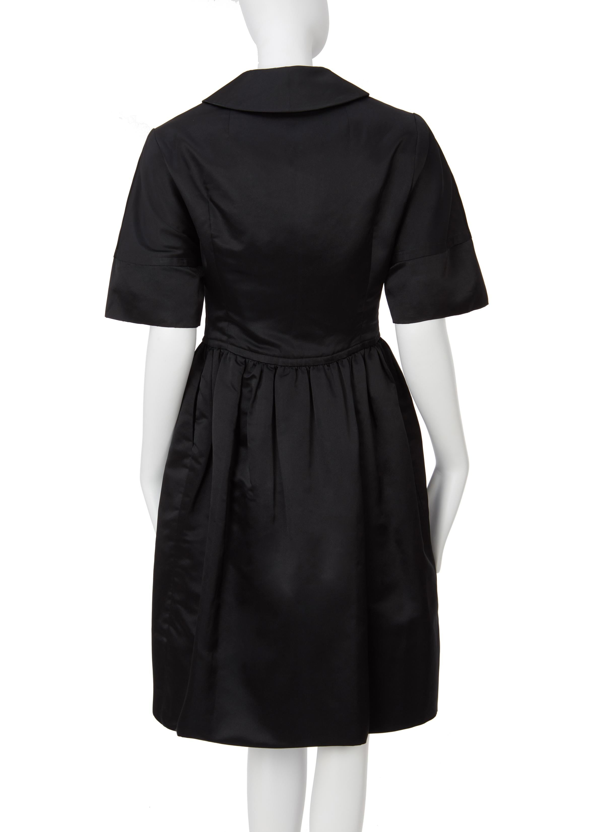 Unlabelled Dior black cocktail dress, circa 1956 In Excellent Condition For Sale In London, GB