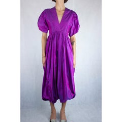 Unlabelled  Madame Grès iridescent lilac silk evening jumpsuit  circa 1970s