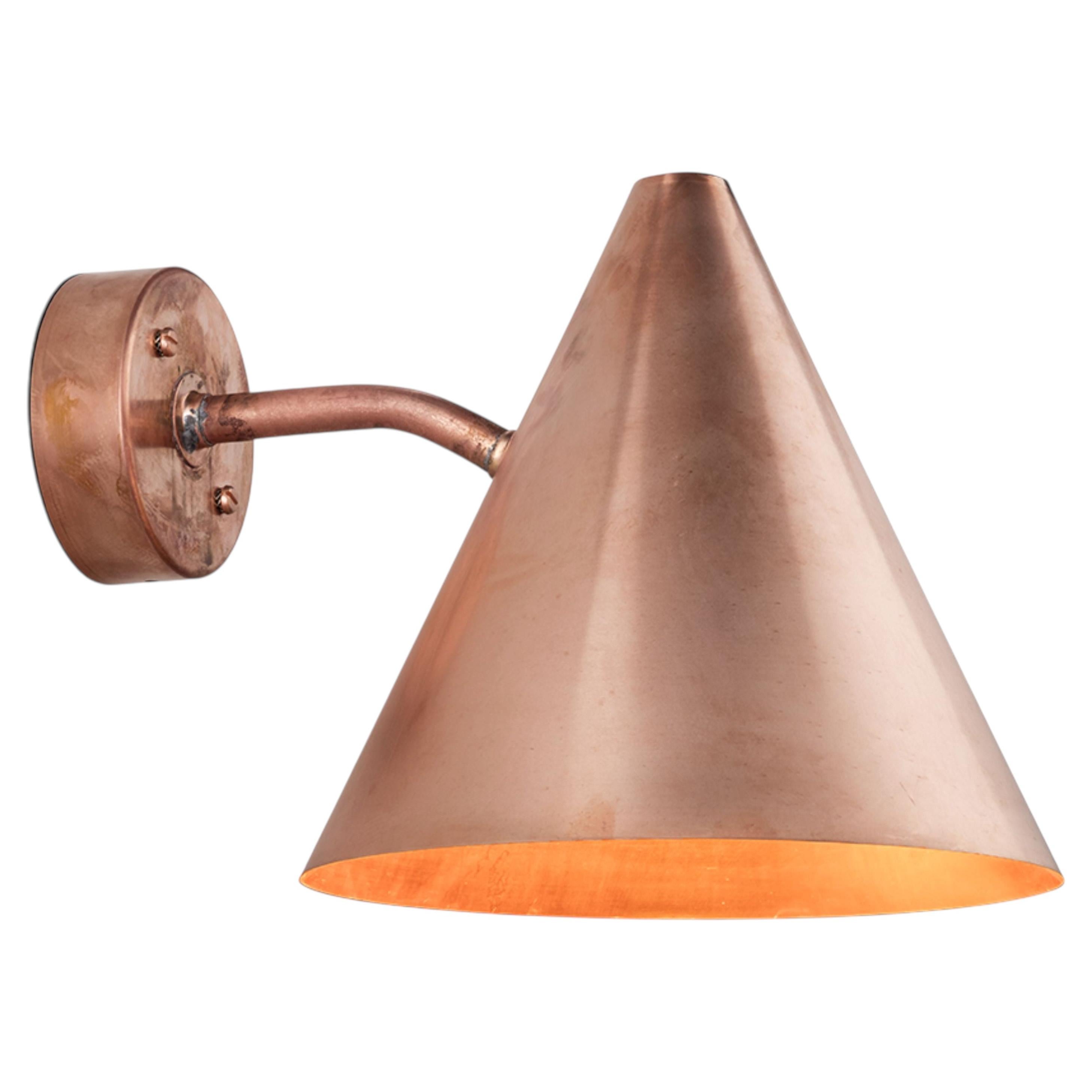 Unmodified EU 230V Hans-Agne Jakobsson 'Tratten' Copper Sconce for Örsjö