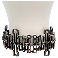 Unn Tangerud for David Andersen Norway Sterling Modernist Link Bracelet #19261