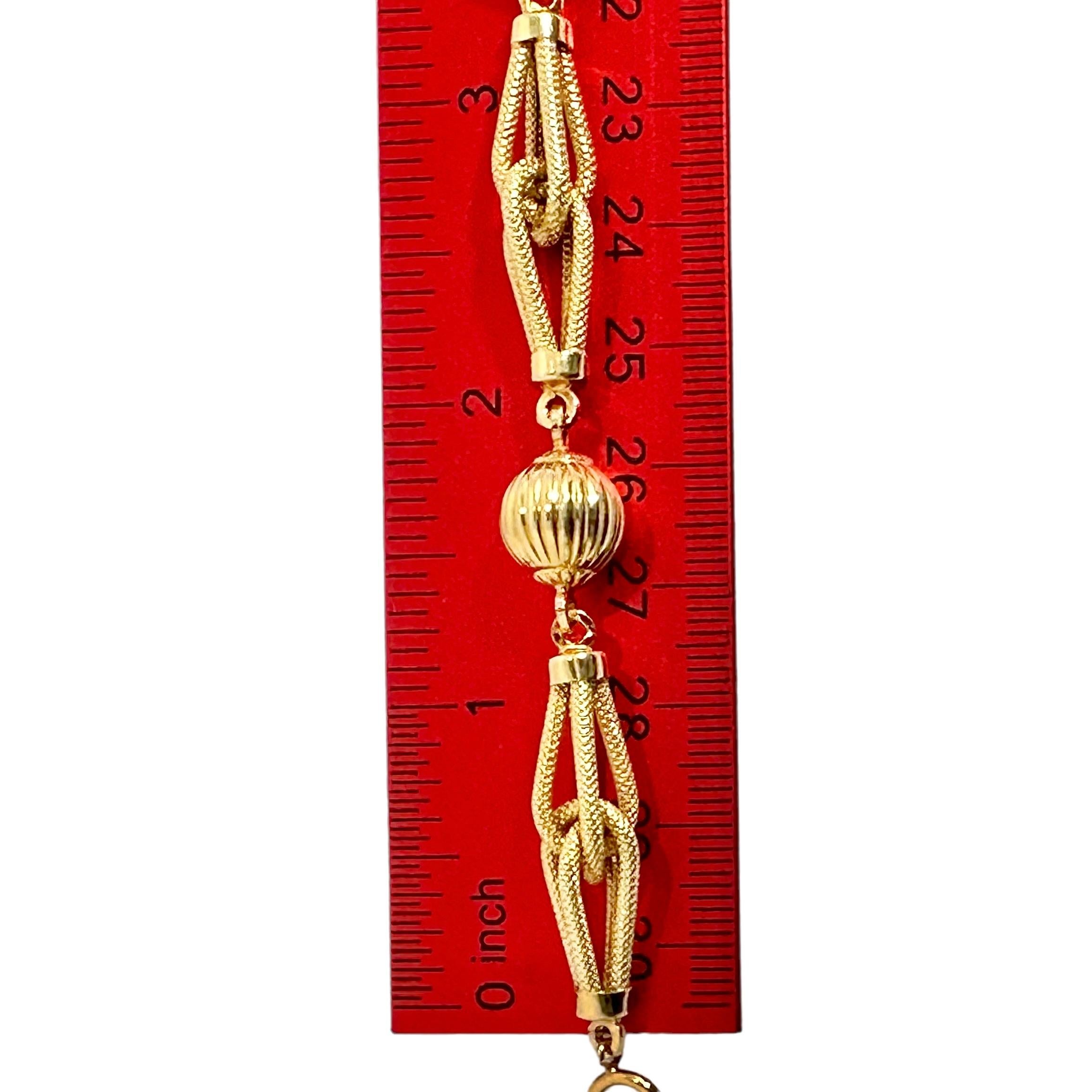 Uno-A-Erre combinaison de chaîne et bracelet de 36,25 pouces de long en or jaune 14k Pour femmes en vente