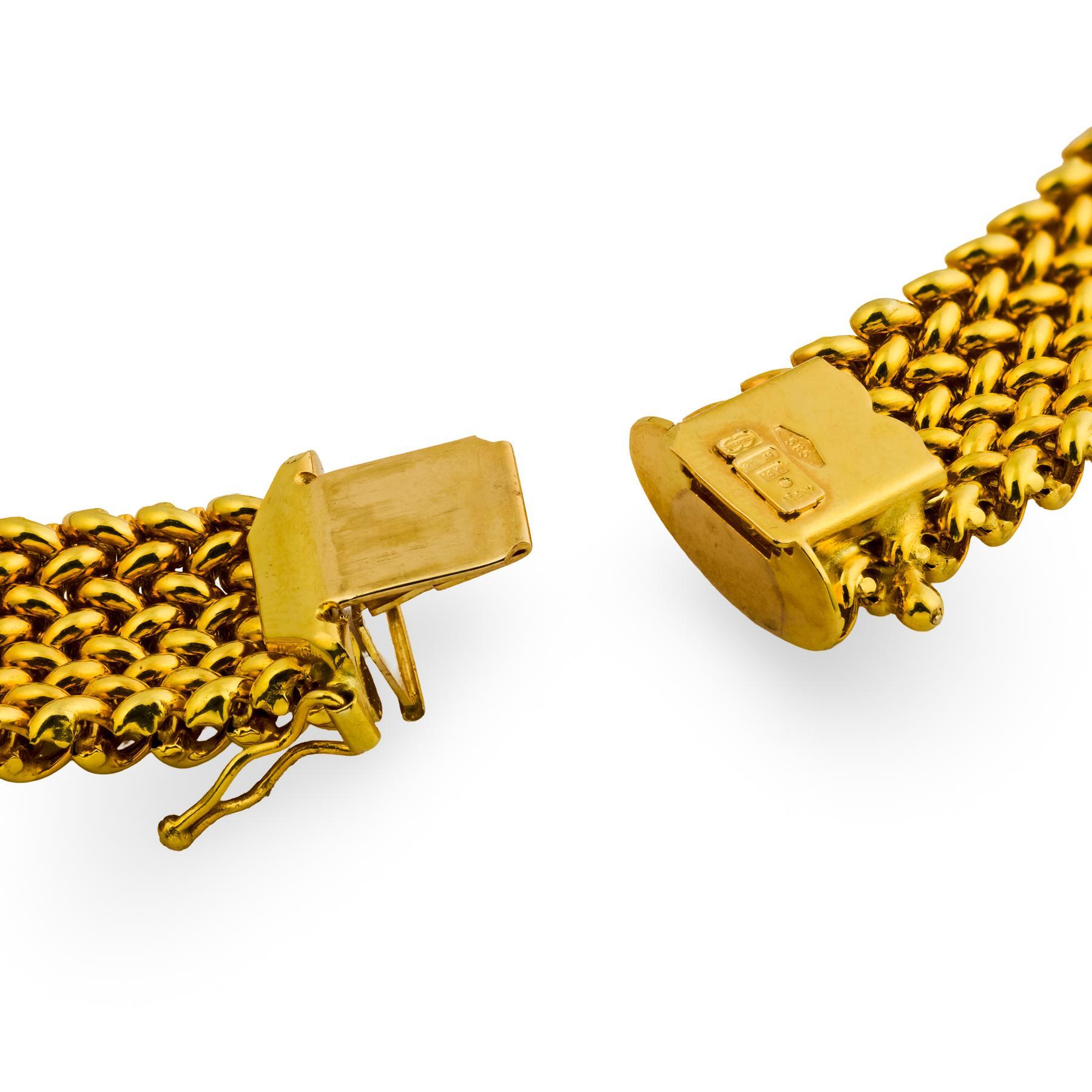 UNO A ERRE Collana con collare in maglia italiana 14k In condizioni buone in vendita a Narberth, PA