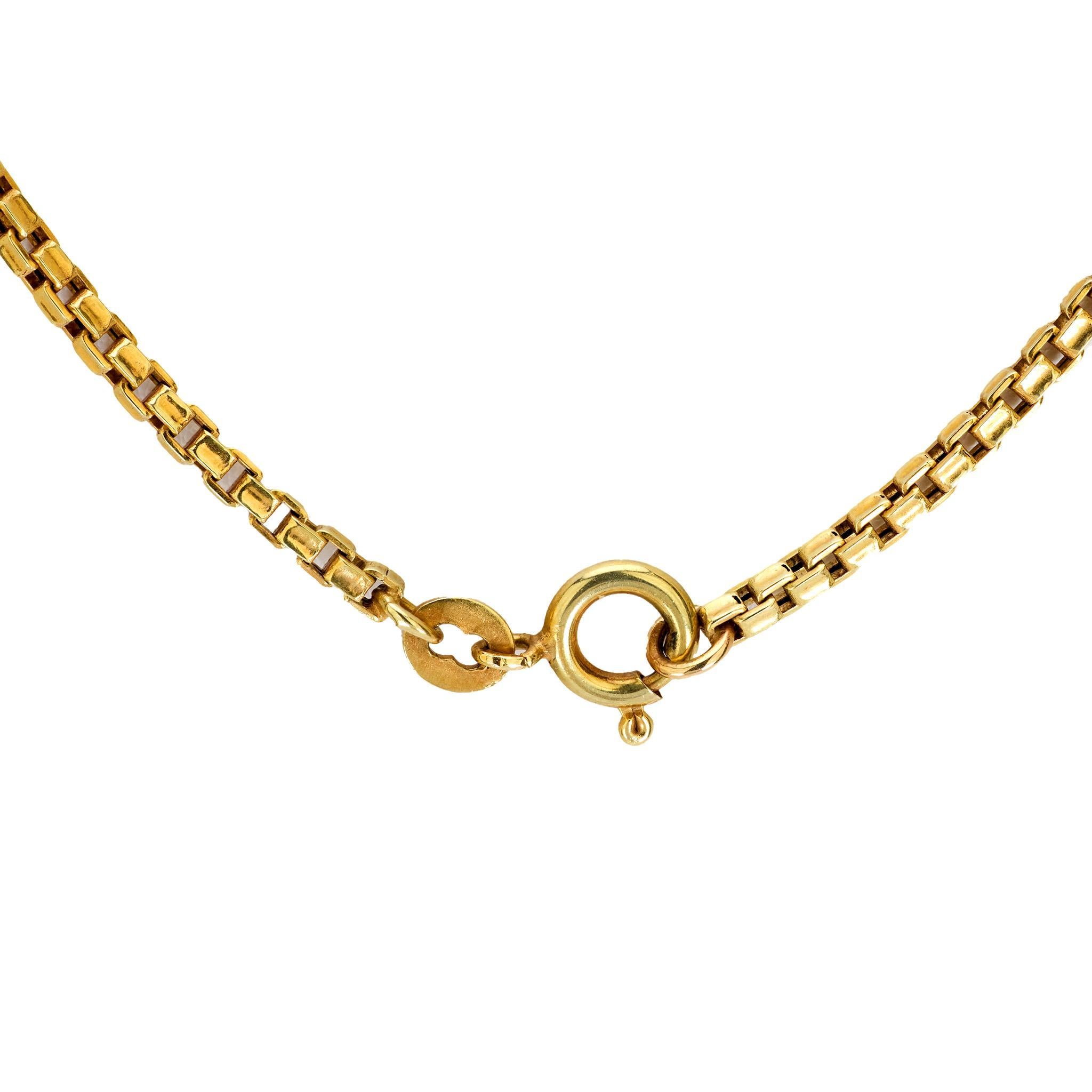 Moderne Uno A-Erre, chaîne italienne du milieu du siècle en or jaune 14 carats en vente