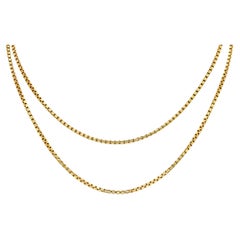 Uno A-Erre Italian Mid Century 14k yellow gold chain