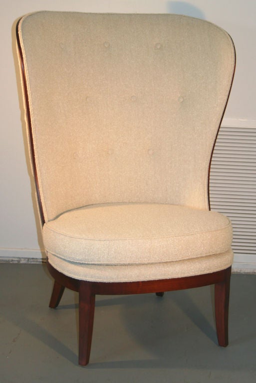 Contemporary Uno Ahrens Style Wing Chair For Sale