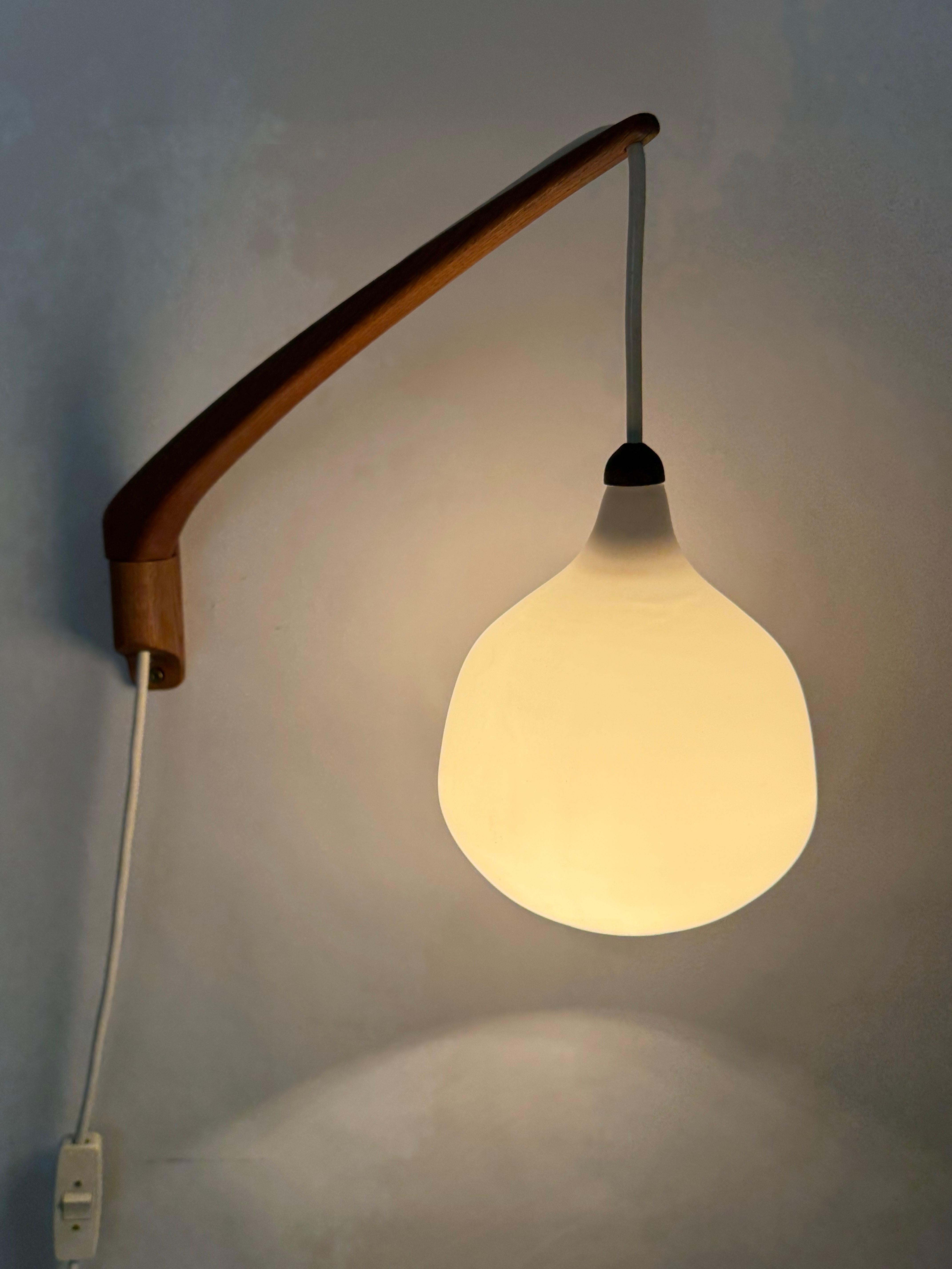 Hand-Crafted Uno And Östen Kristianson Adjustable Wall Lamp, Sweden, 1970s For Sale