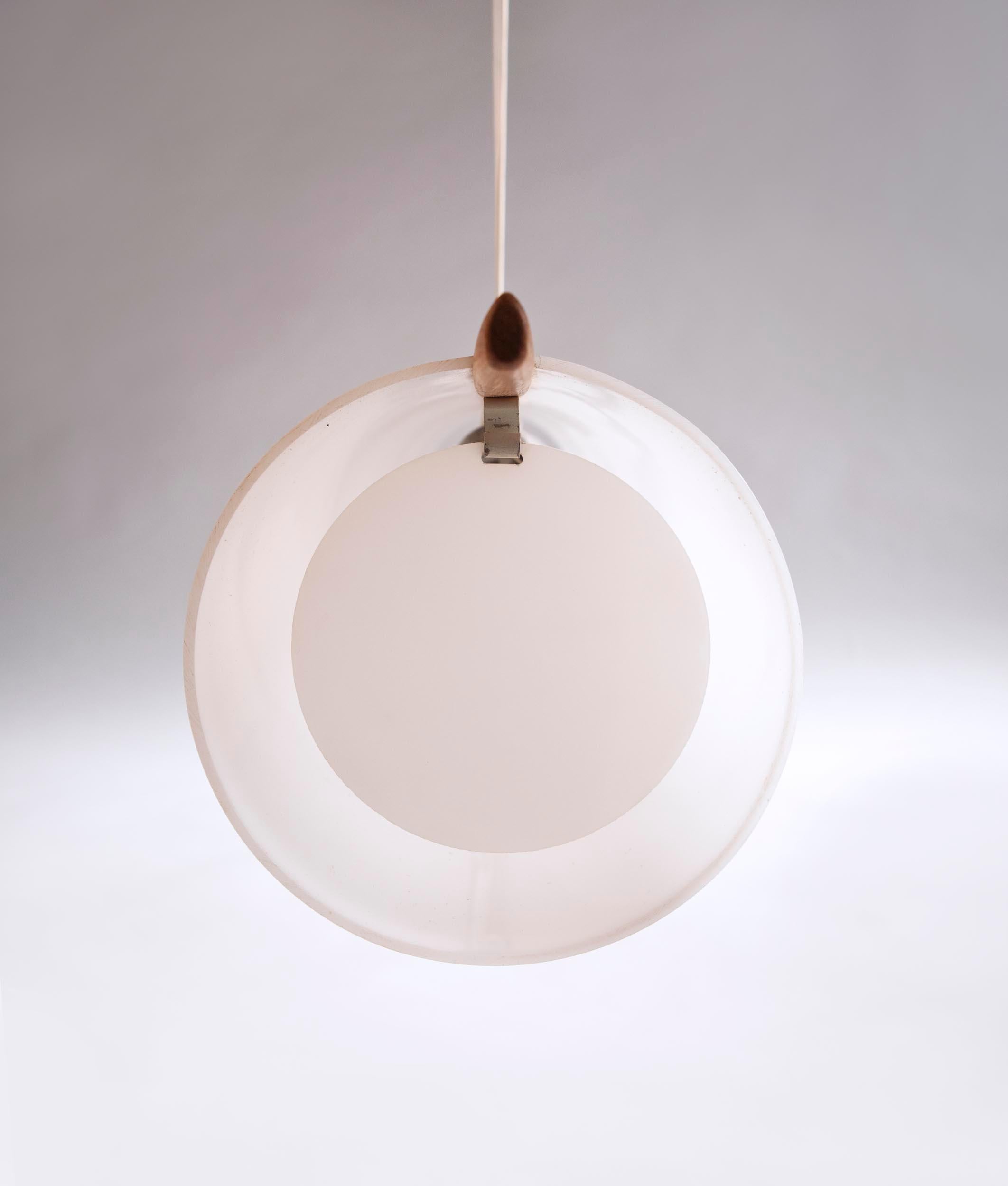 Uno and Osten Kristiansson Ceiling Lamp Model 555 for Luxus Vittsjö Sweden 1950s For Sale 8