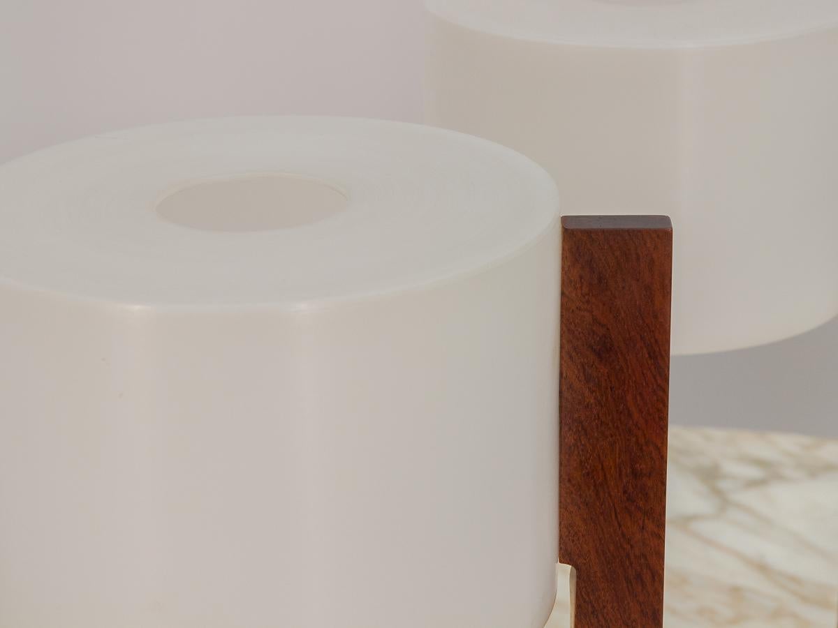 Uno and Osten Kristiansson for Luxus Rosewood Table Lamps 1