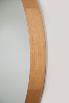 Uno and Osten Kristiansson Large Oak Mirror by Luxus Vittsjö, Sweden, 1960s