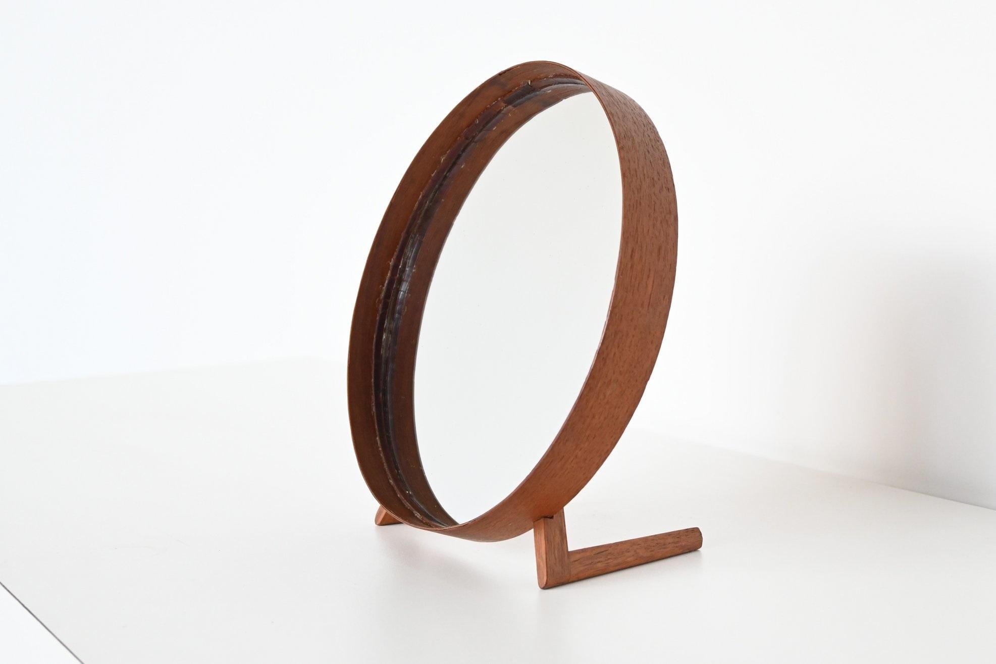 Uno and Osten Kristiansson Teak Table Mirror Luxus, Sweden, 1960 1