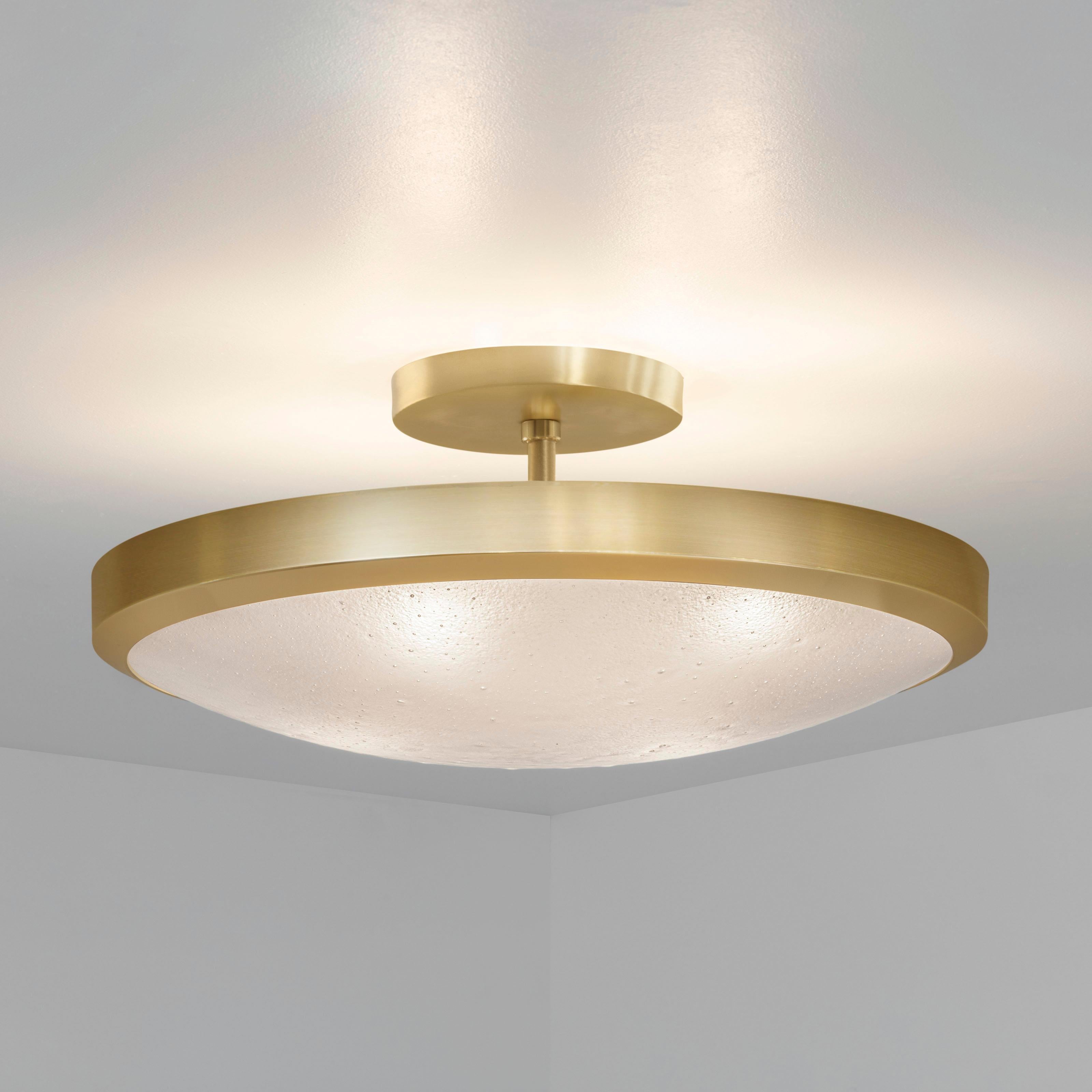 Modern Uno Classico Semi-Flush Mount by Gaspare Asaro-Polished Brass Finish  For Sale