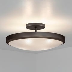 Uno Classico Semi-Flush Mount by Gaspare Asaro- Black Bronze Finish