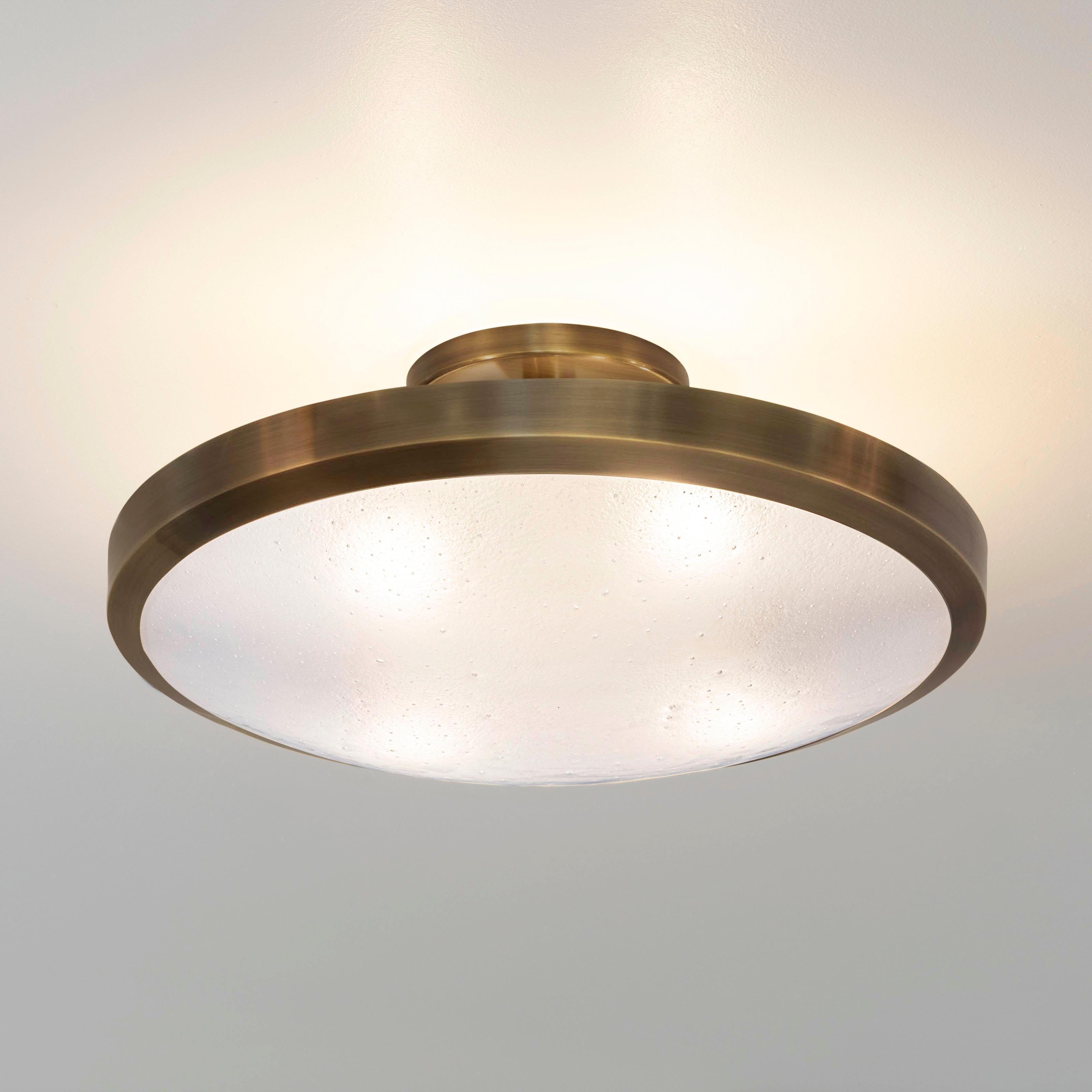 Modern Uno Classico Semi-Flush Mount by Gaspare Asaro-Bronze Finish  For Sale