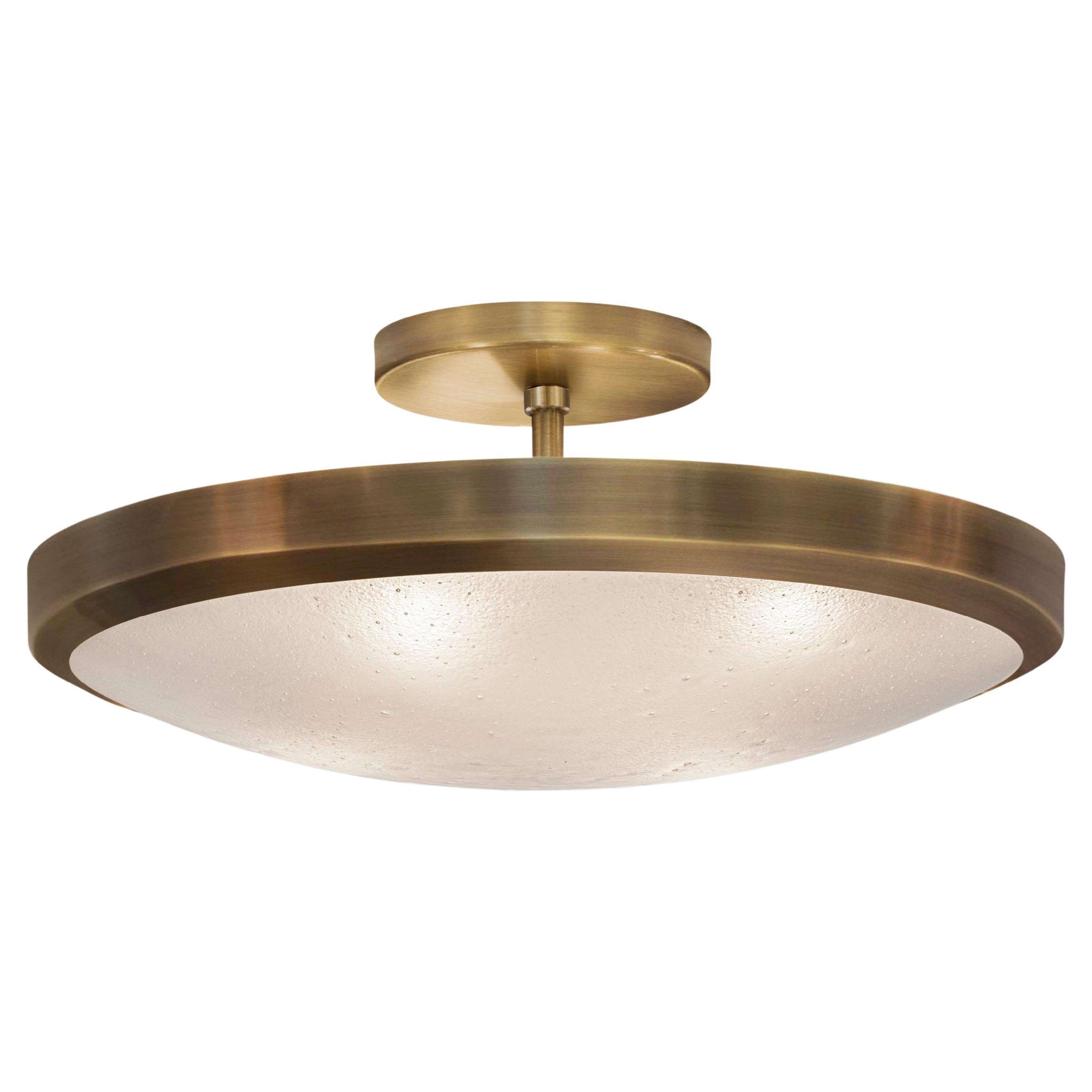 Uno Classico Semi-Flush Mount by Gaspare Asaro-Bronze Finish  For Sale