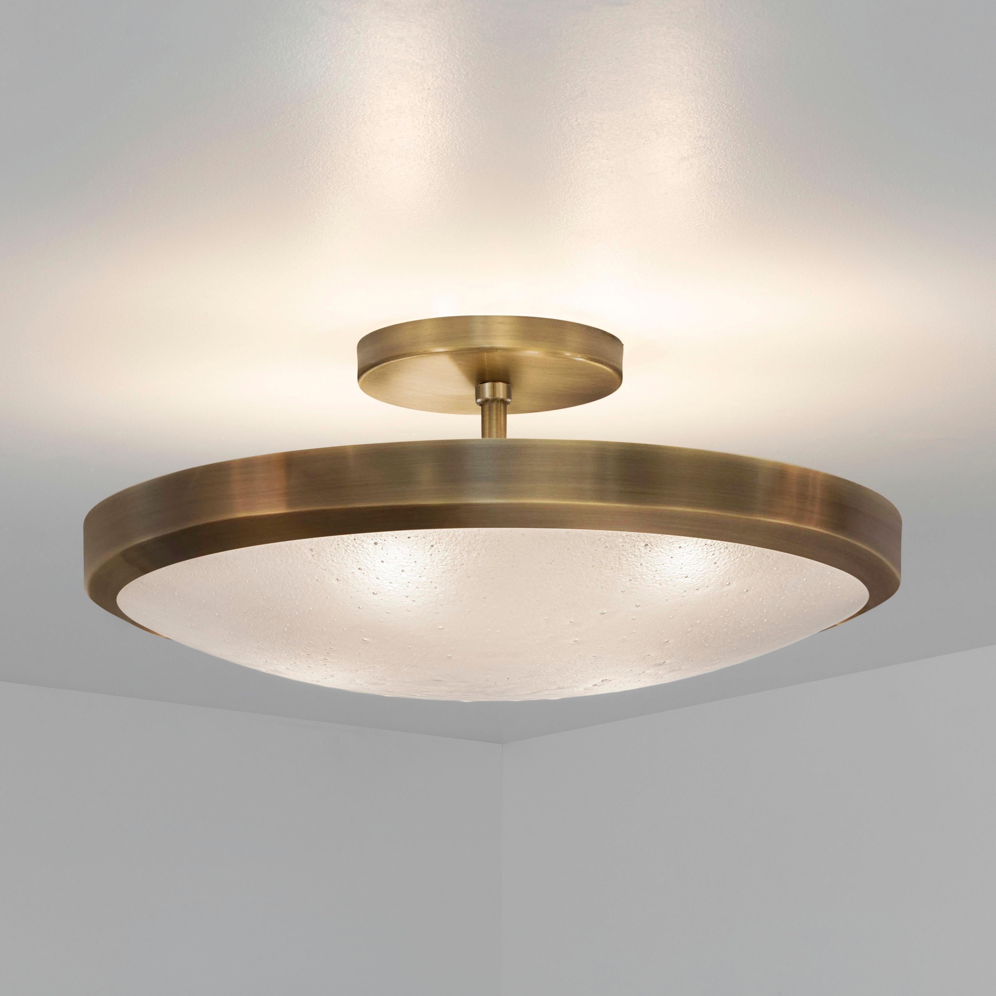 Uno Classico Semi-Flush Mount by Gaspare Asaro-Polished Brass Finish  In New Condition For Sale In New York, NY