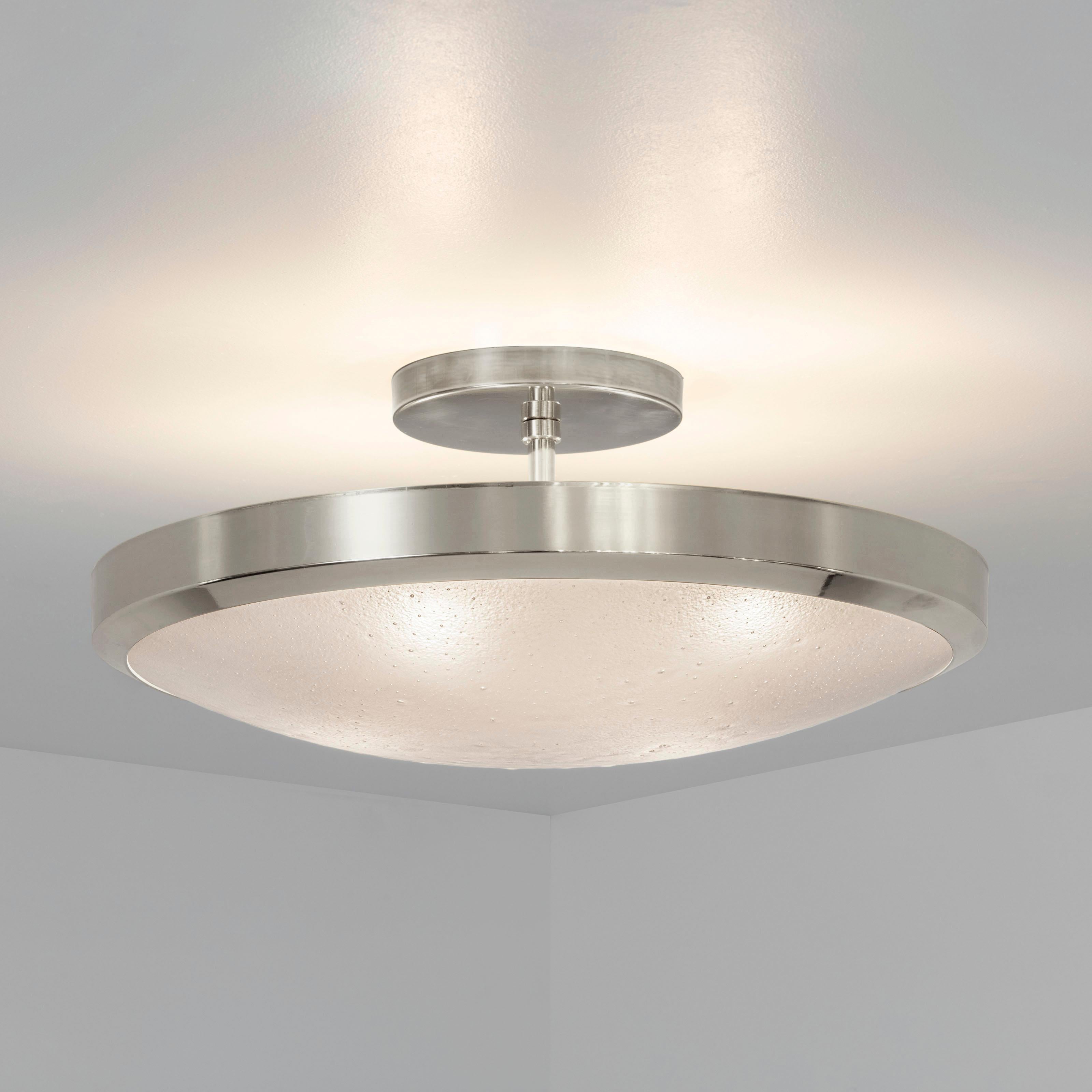 The Uno ceiling light exemplifies simple elegance via its clean profile designed around a single Murano glass shade.

Starting pricing by size-premium finishes have a 10%