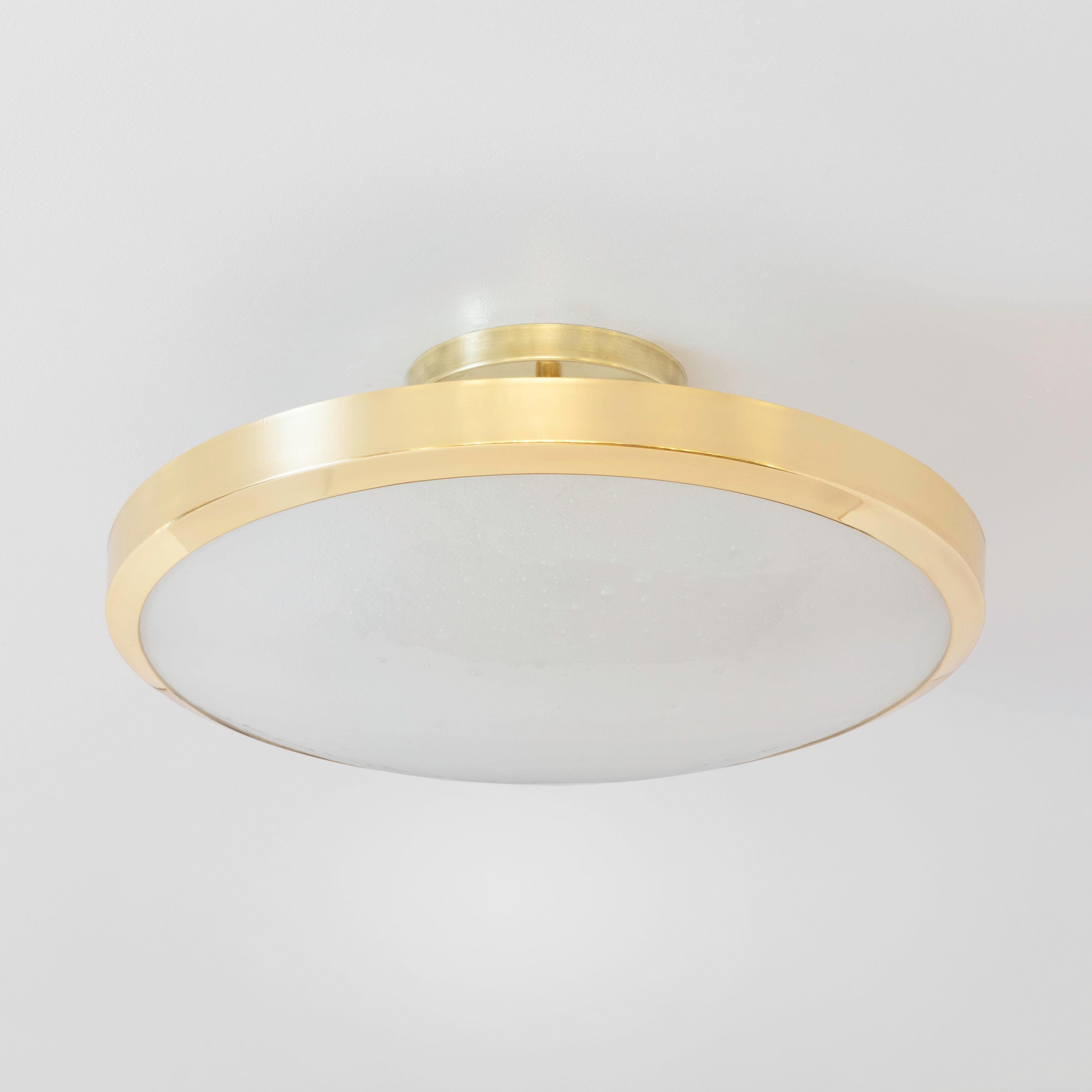 The Uno ceiling light exemplifies simple elegance via its clean profile designed around a single Murano glass shade. Shown in polished brass with our signature Murano bubble glass. Starting from $2,200.00 for the 10” diameter size.

Pricing by