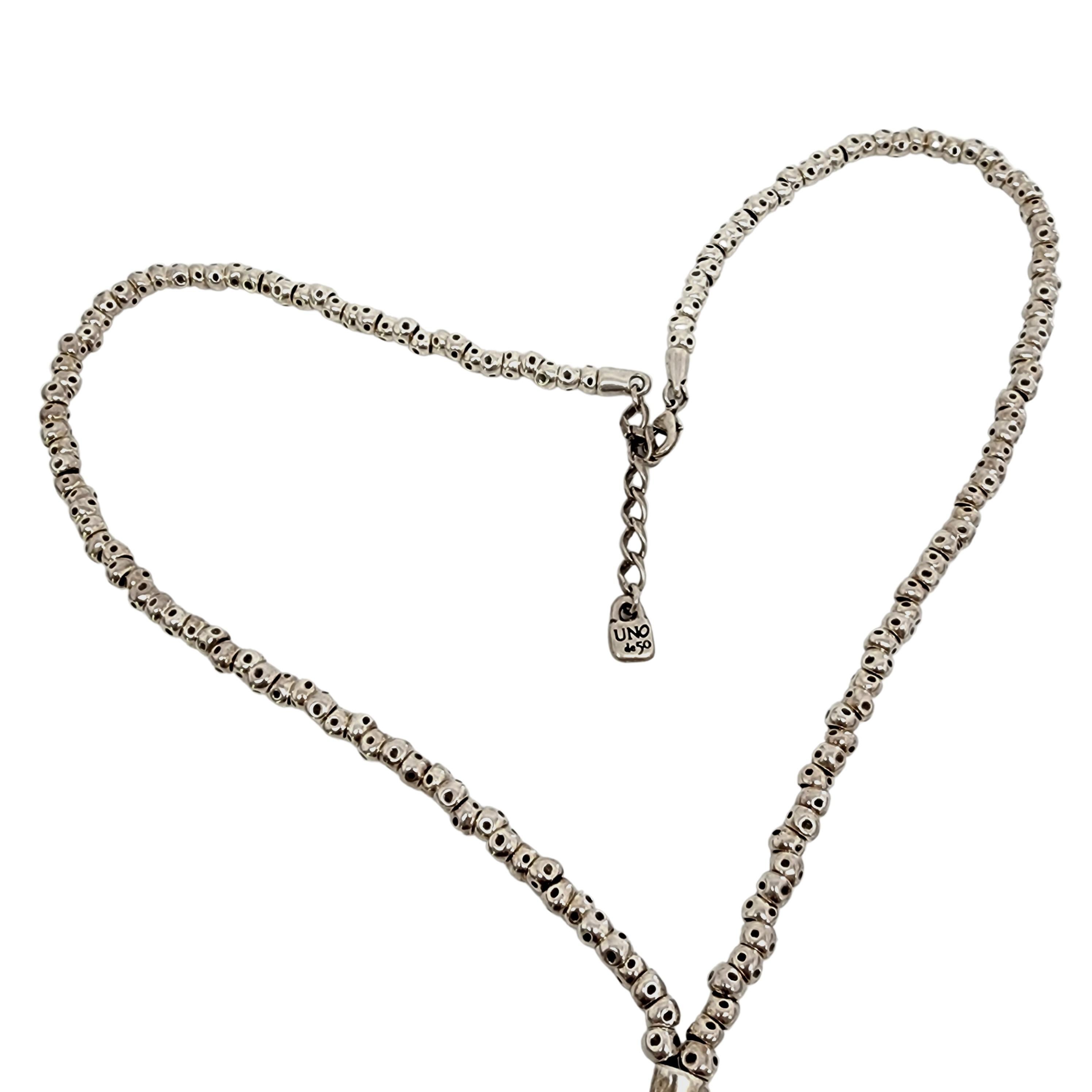 Uno de 50 All Balls Silver Plated Necklace #12790 In Good Condition For Sale In Washington Depot, CT