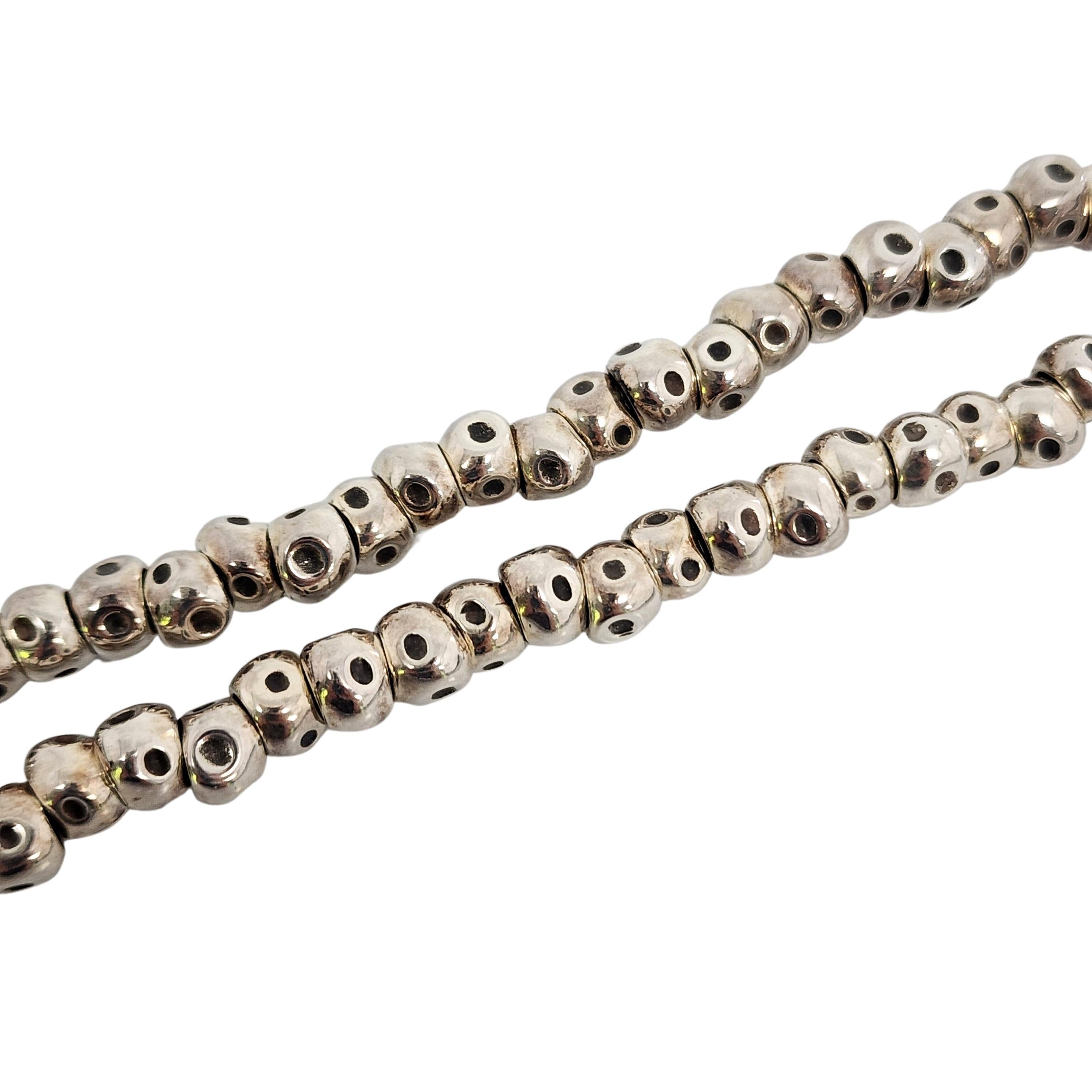 Uno de 50 All Balls Silver Plated Necklace #12790 For Sale 3