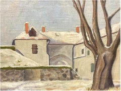 Uno Dewoon Pittura a olio Pittura di paesaggio (1909-1988) Opera d'arte neutra svedese