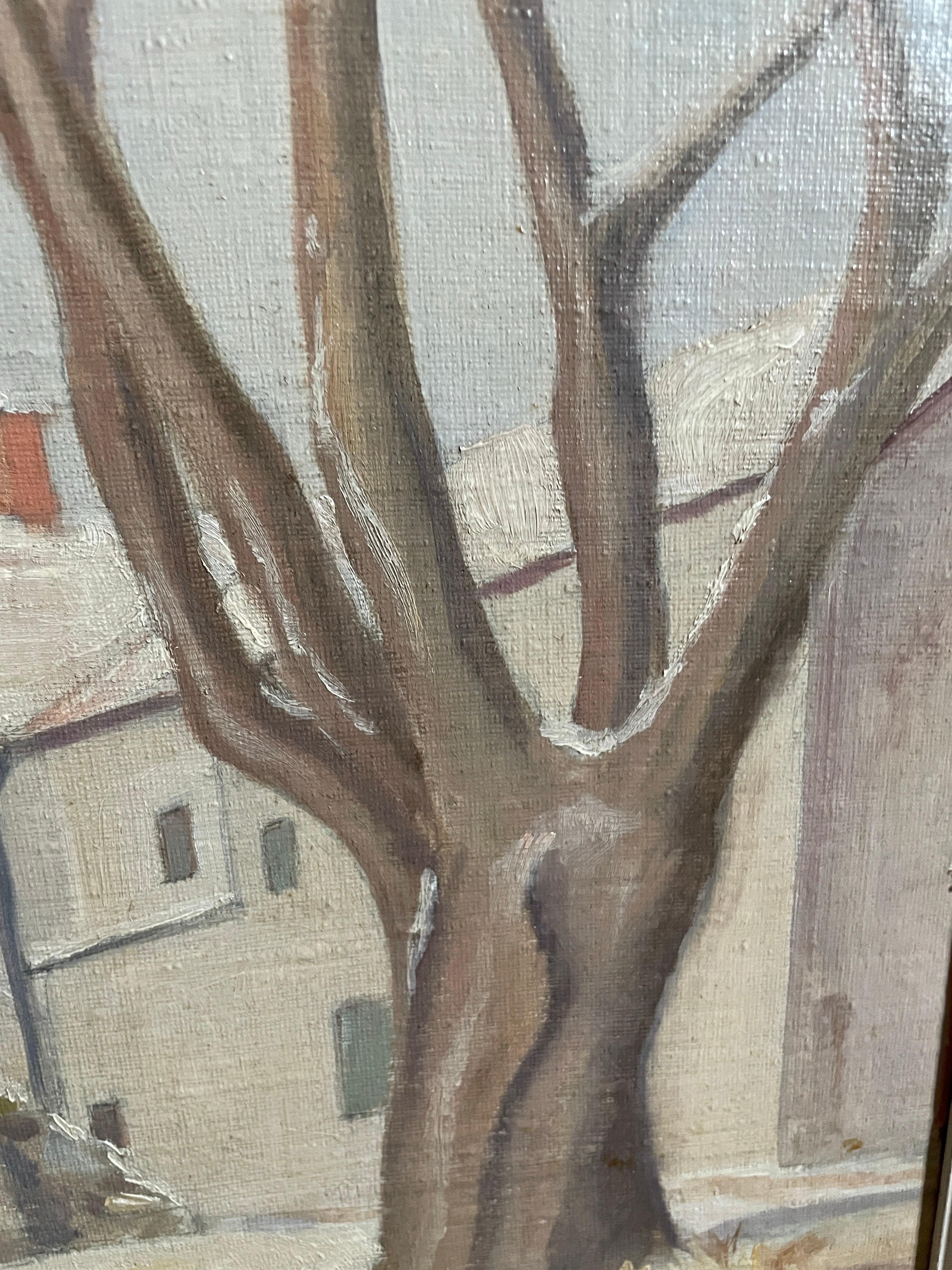 Uno Dewoon Pintura al óleo Pintura de paisaje (1909-1988) Obra de arte neutra sueca en venta 1