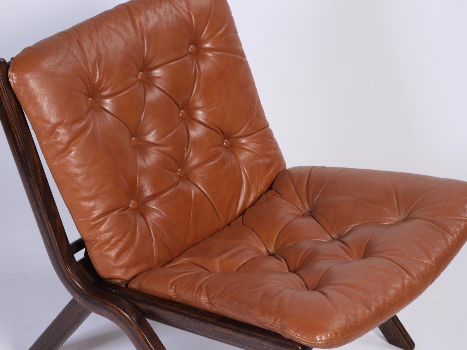 Uno Folding Chair by Ekornes of Norway 1970's In Good Condition In Store Heddinge, DK