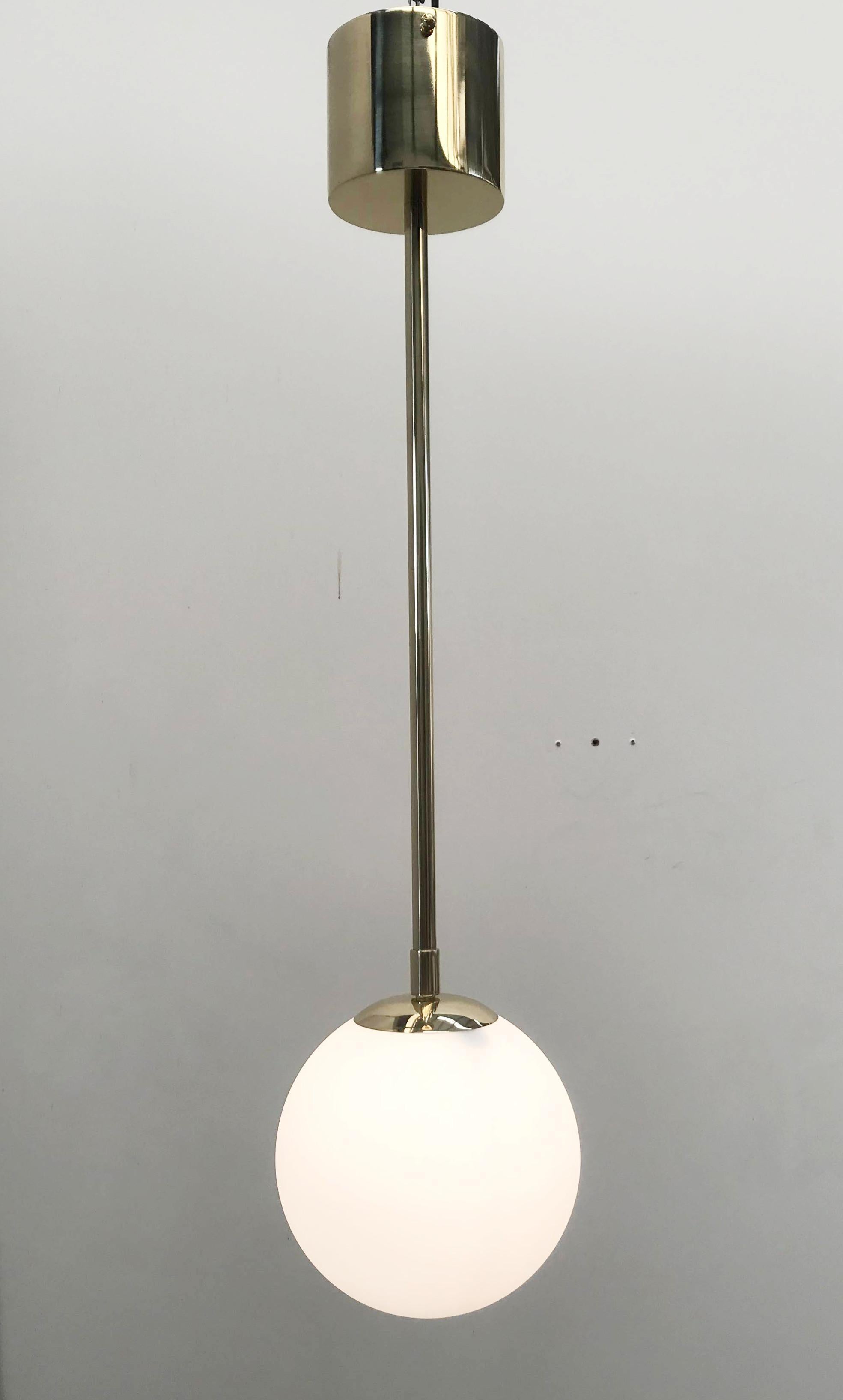 Polished UNO GLOBE Pendant by Fabio Ltd For Sale