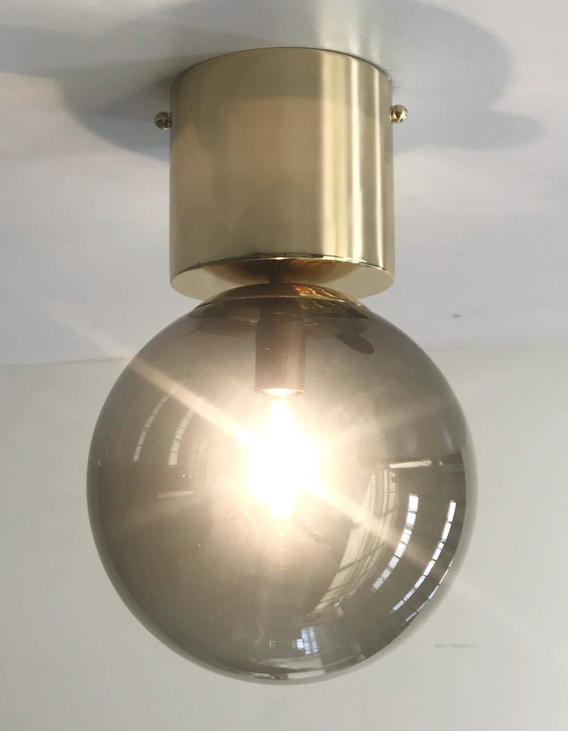 Mid-Century Modern UNO GLOBE Sconce / Flush Mount by Fabio Ltd For Sale