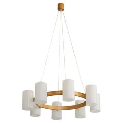 Uno Kristiansson, Lampadario, Oak, Acrilico, Svezia, anni '70