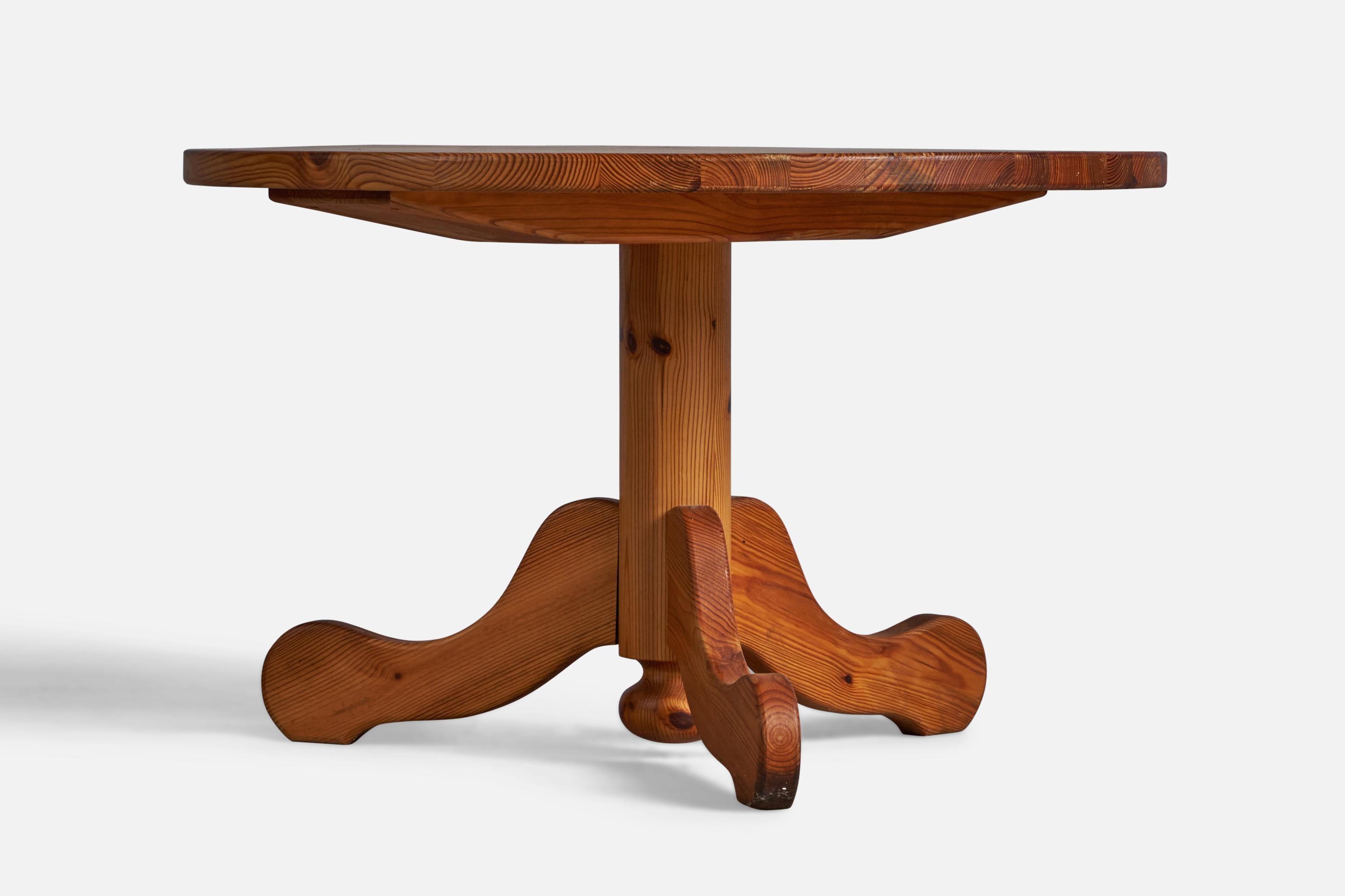 Post-Modern Uno Kristiansson, Coffee Table, Pine, Sweden, 1960s For Sale