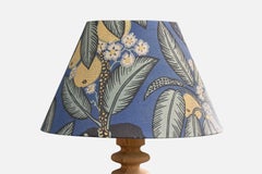 Uno Kristiansson, Floor Lamp, Pine, Fabric, Sweden, 1970s