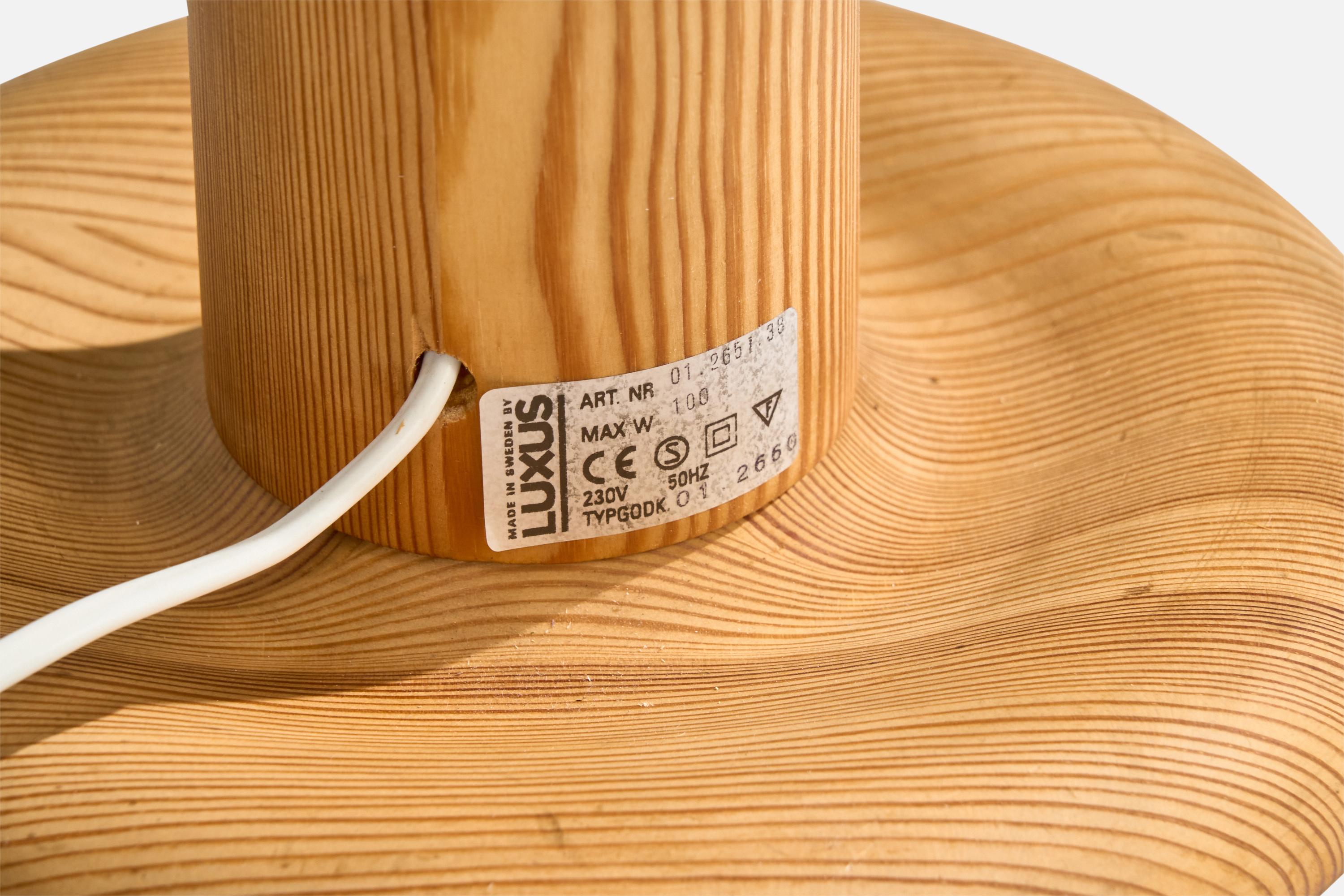 Uno Kristiansson, Lampadaire, Pin, Tissu, Suède, Années 1970 en vente 1