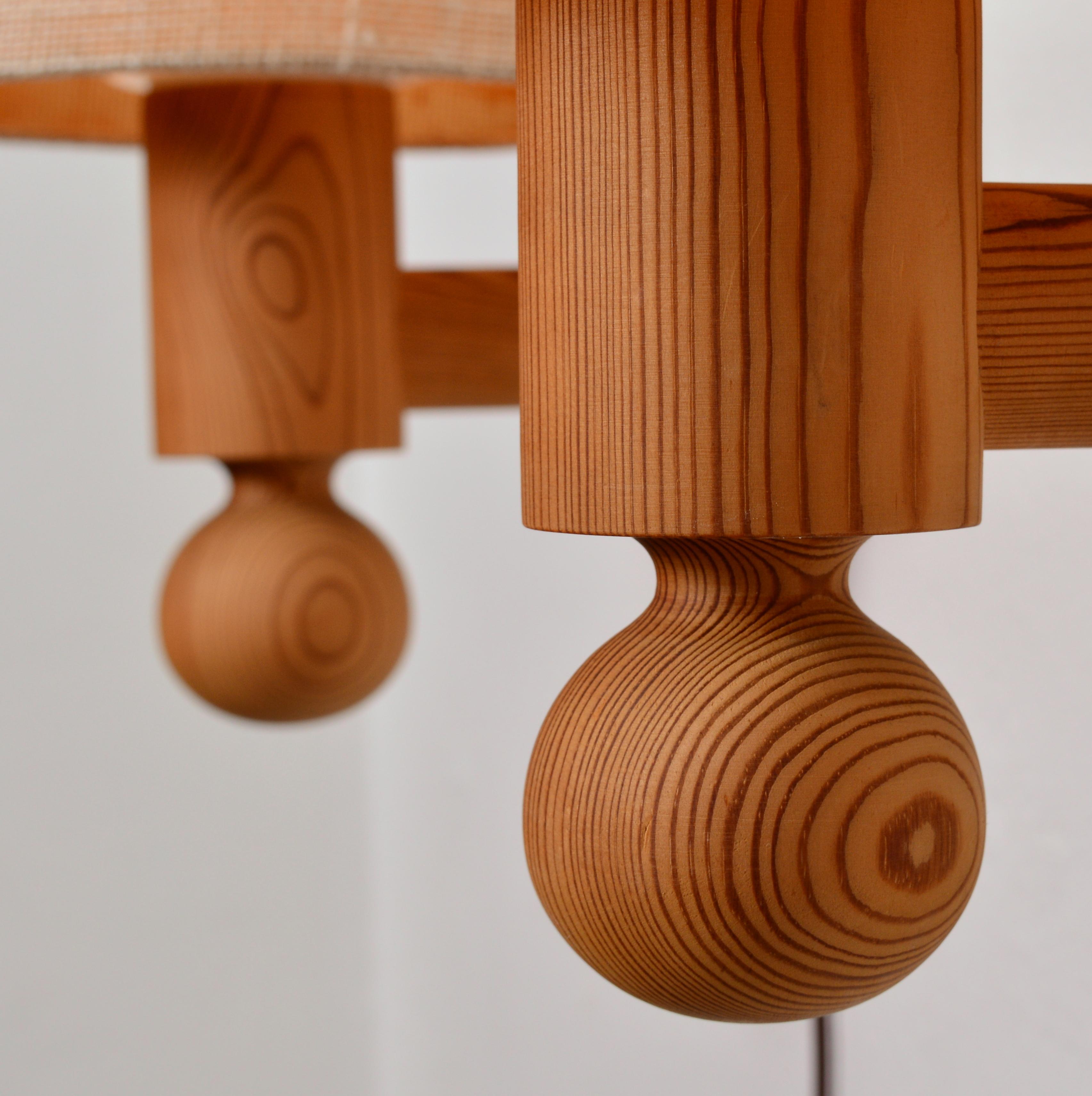 Mid-20th Century Uno Kristiansson, Sconces / Wall Lights, Solid Pine, Luxus Sweden, 1960s
