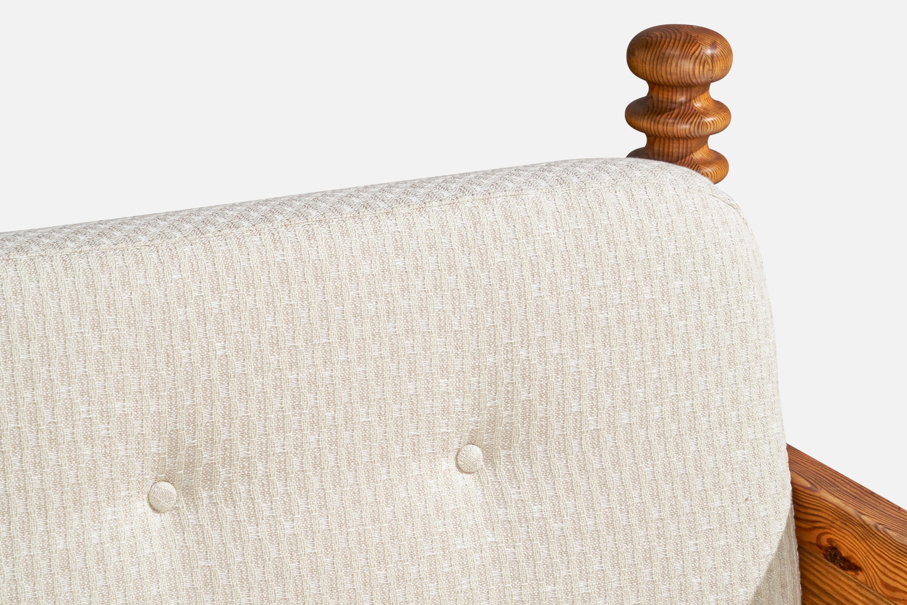 Uno Kristiansson, Canapé, Pine, Tissu, Suède, 1970 en vente 7