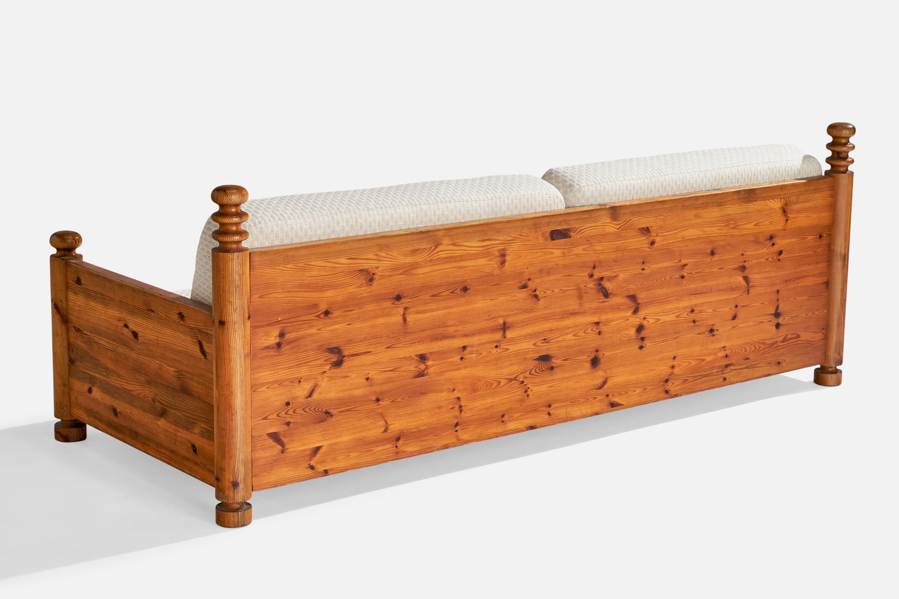 Uno Kristiansson, Canapé, Pine, Tissu, Suède, 1970 en vente 1