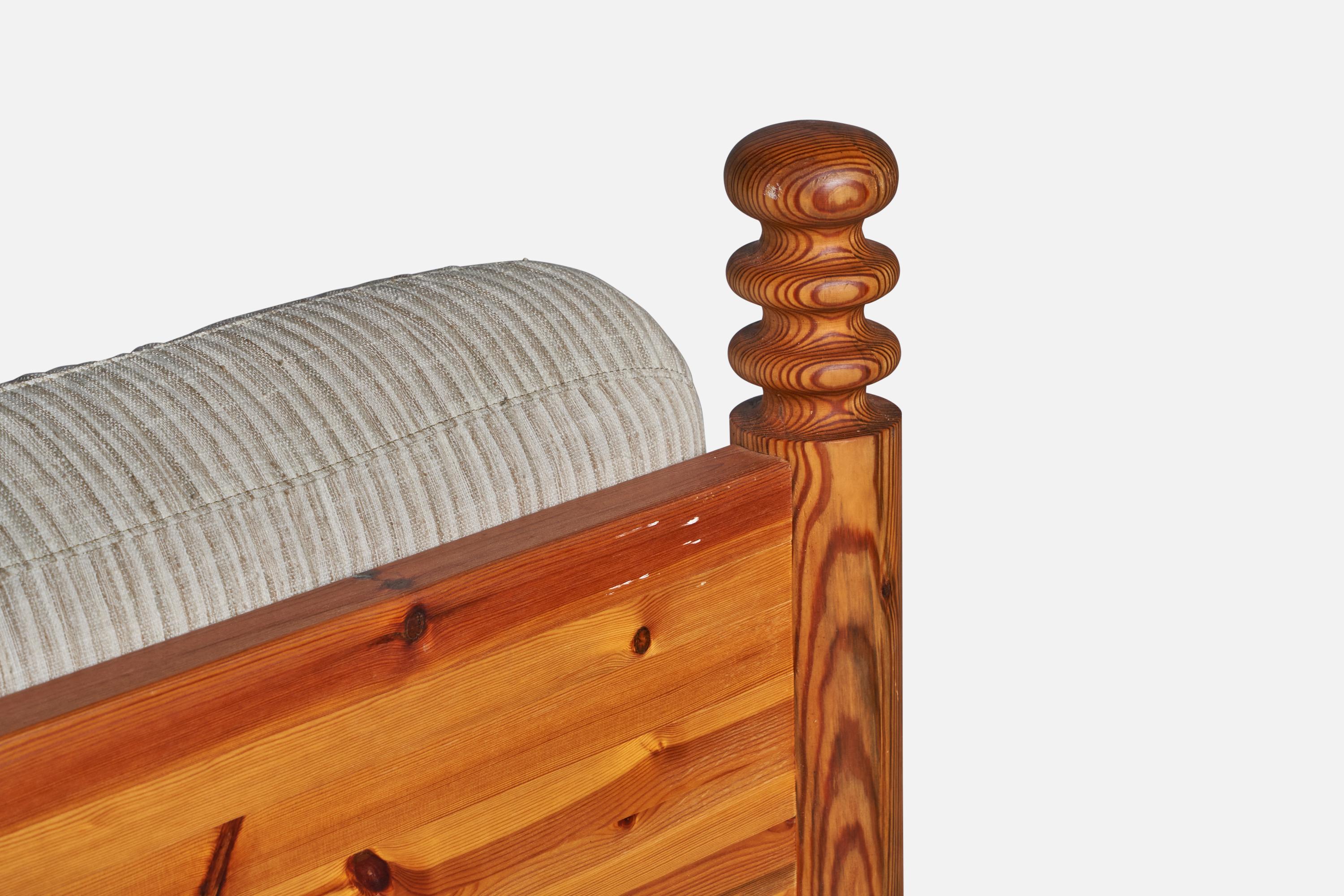 Uno Kristiansson, Canapé, Pine, Tissu, Suède, 1970 en vente 1