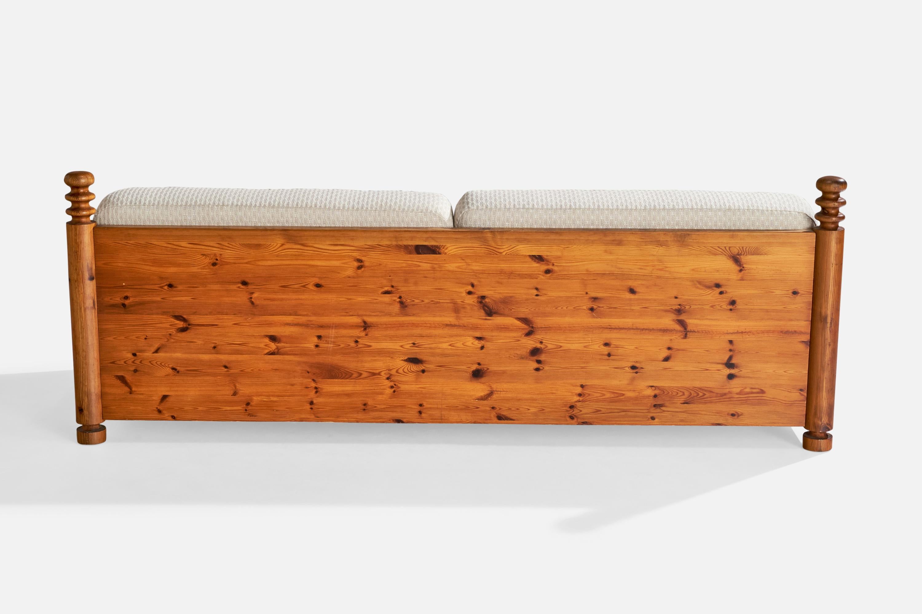 Uno Kristiansson, Canapé, Pine, Tissu, Suède, 1970 en vente 2