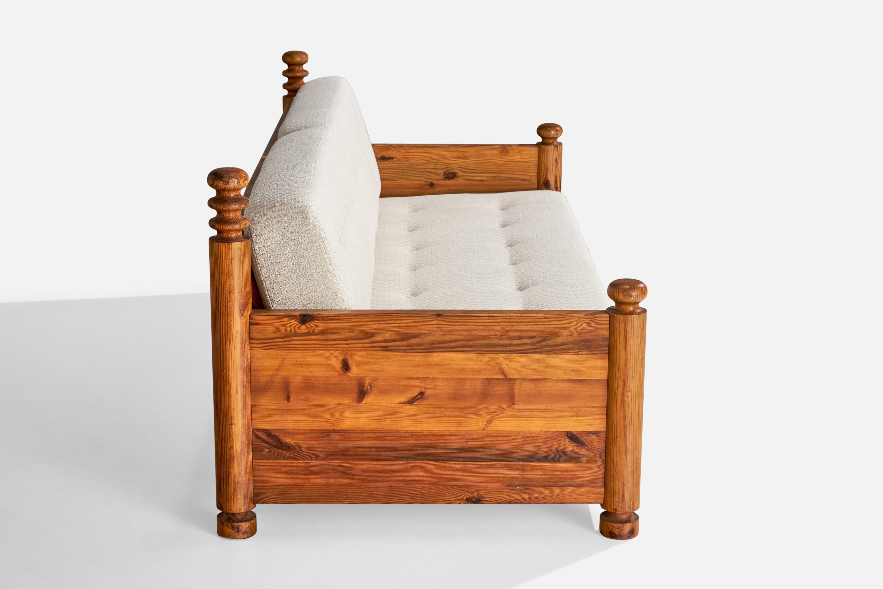 Uno Kristiansson, Canapé, Pine, Tissu, Suède, 1970 en vente 3