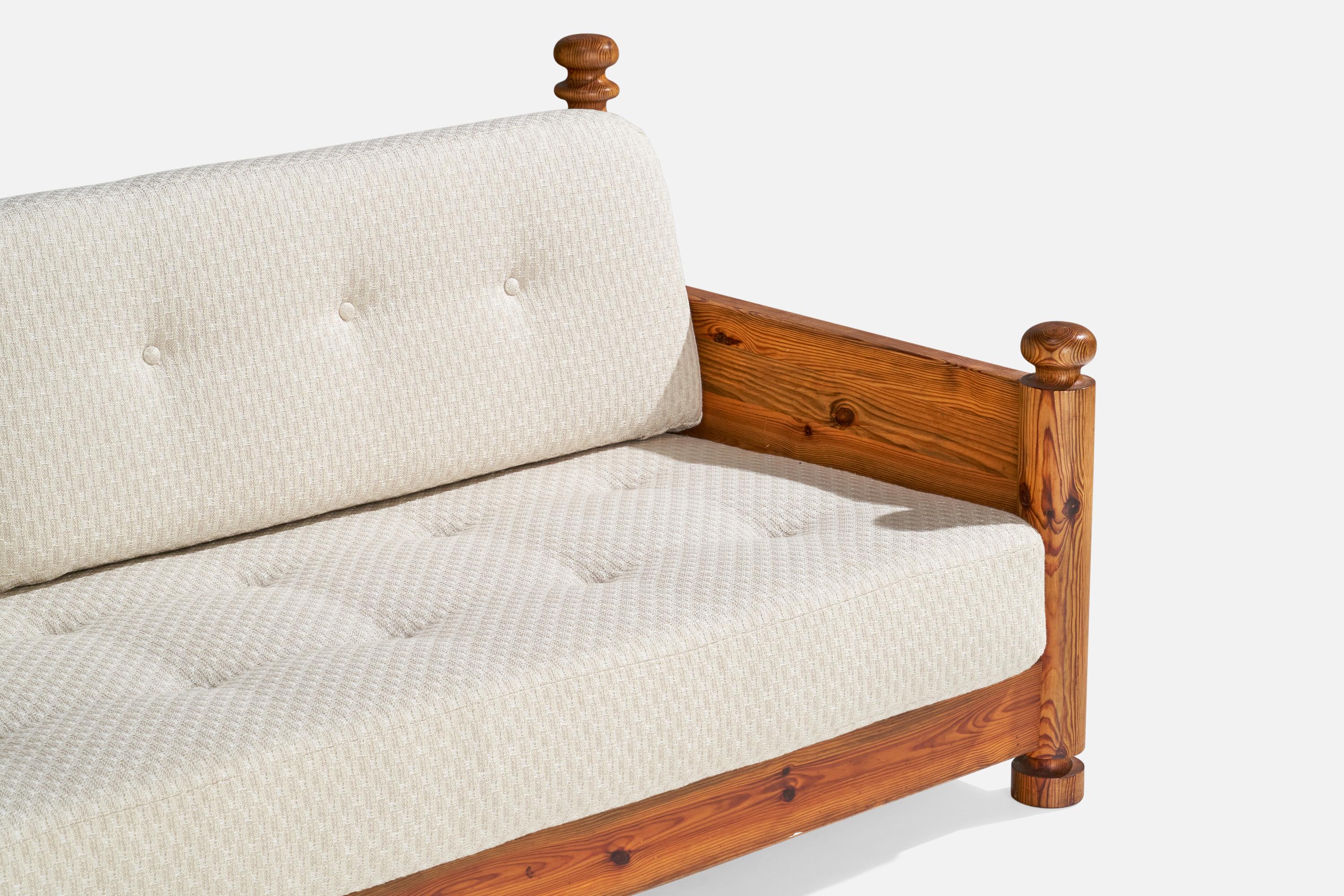 Uno Kristiansson, Canapé, Pine, Tissu, Suède, 1970 en vente 4
