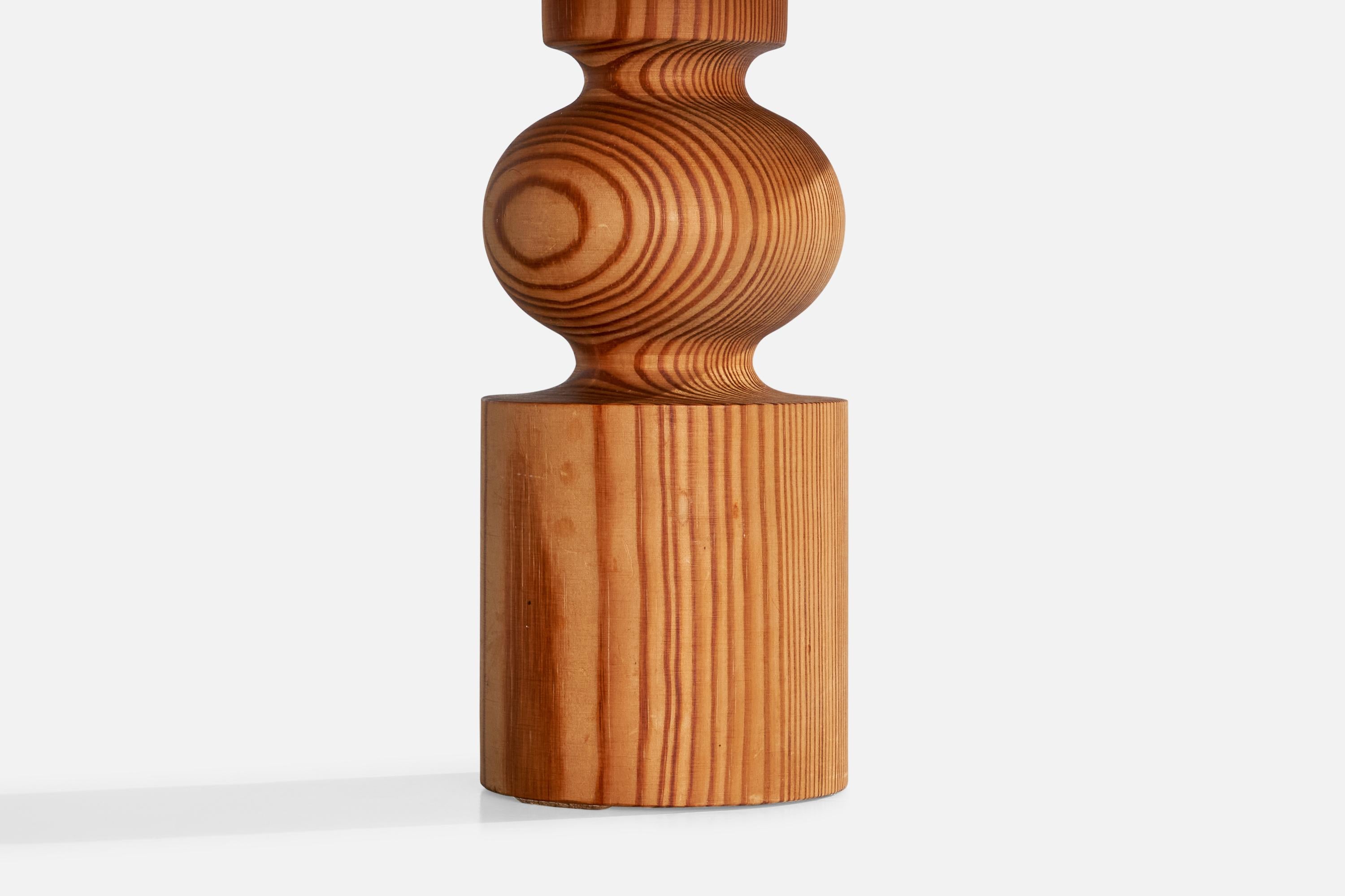 Milieu du XXe siècle Uno Kristiansson, lampe de bureau, pin, acrylique, tissu, Suède, années 1960 en vente