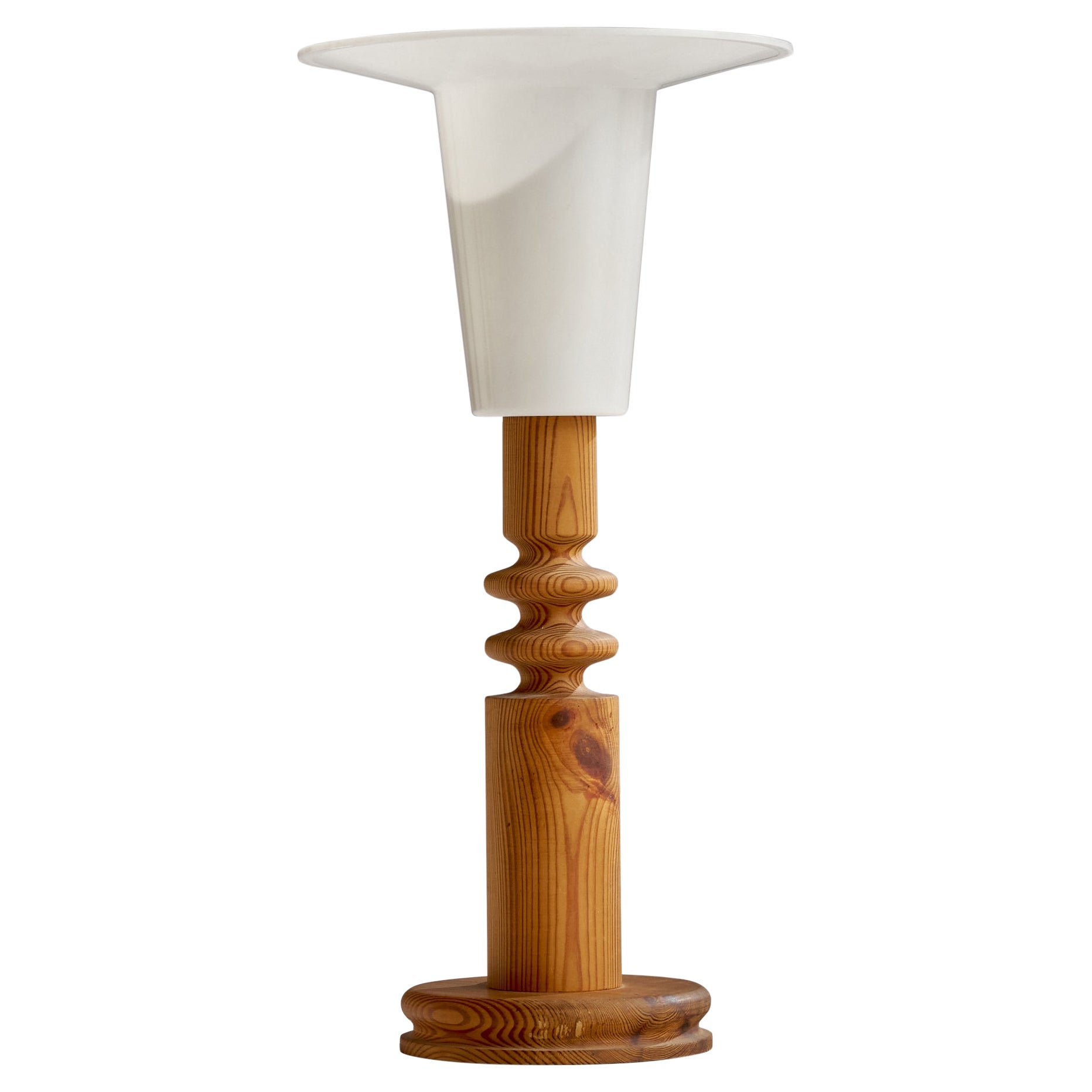 Uno Kristiansson, lampe de bureau, pin, acrylique, Suède, 1970 en vente