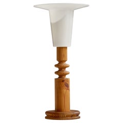 Uno Kristiansson, Table Lamp, Pine, Acrylic, Sweden, 1970s